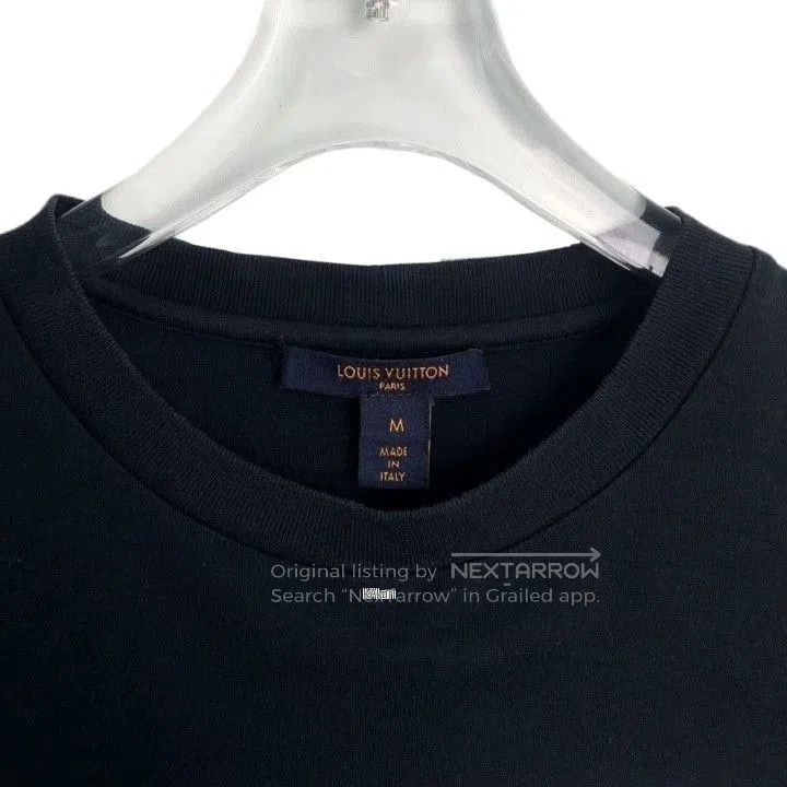 Louis Vuitton Louis Vuitton Black Logo Print Cotton T. Size US M / EU 48-50 / 2 - 4 Thumbnail