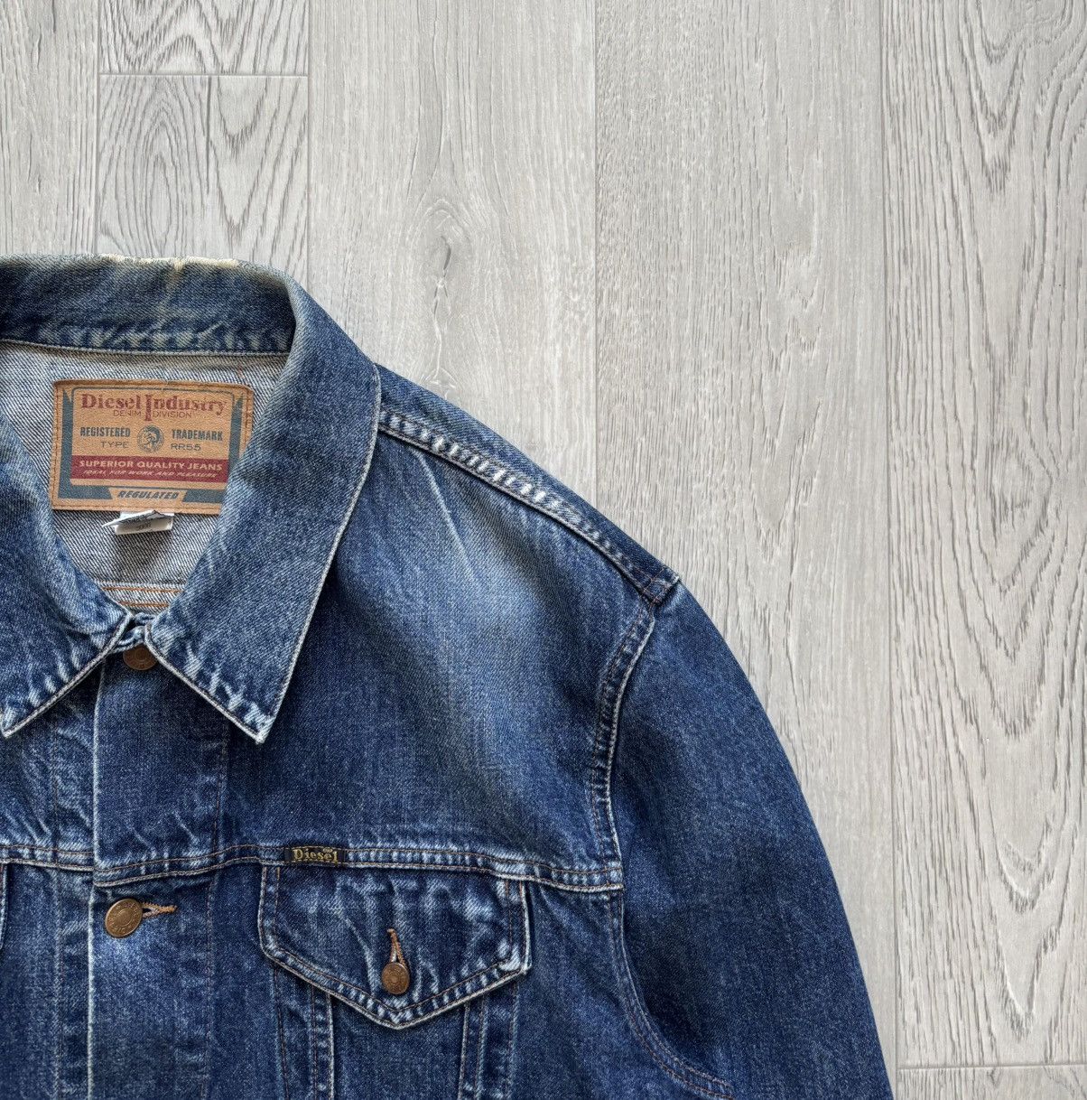 Diesel × Vintage Vintage Diesel Denim Jacket Boxy Fit 90s Italy Size US XL / EU 56 / 4 - 3 Thumbnail
