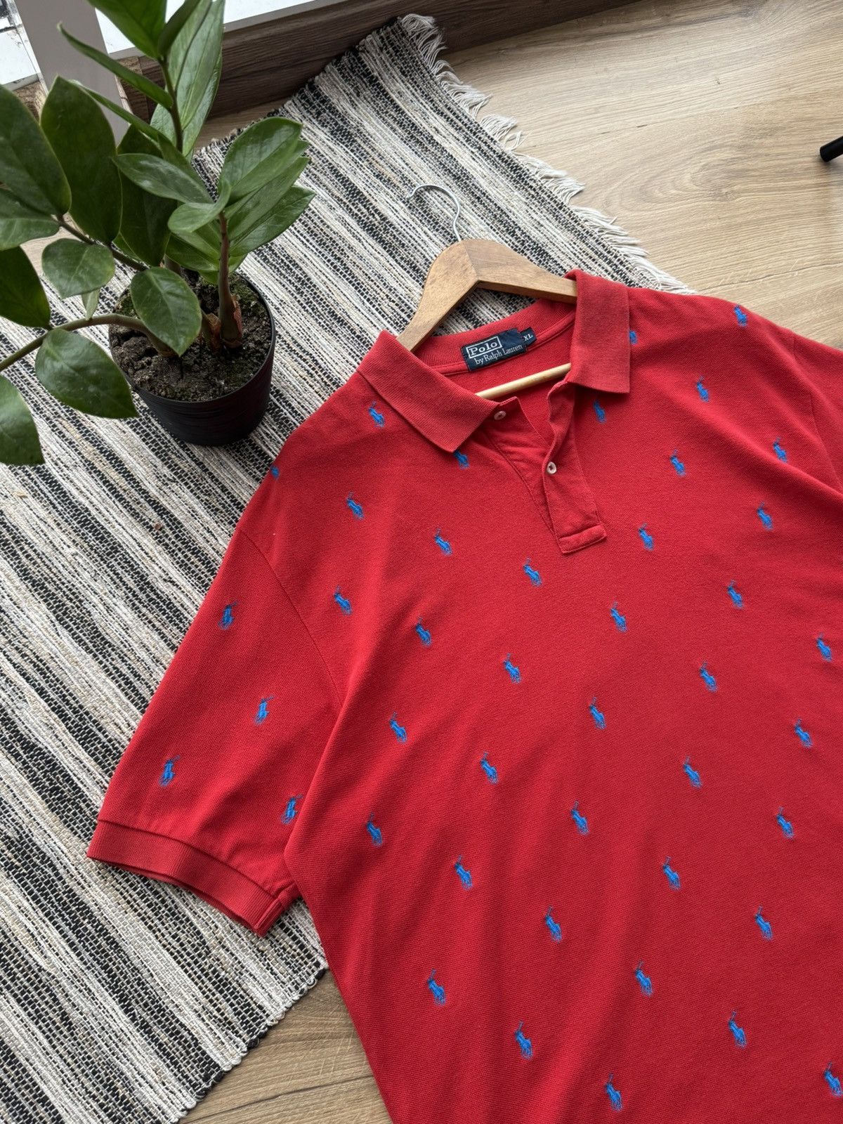 Polo Ralph Lauren POLO RALPH LAUREN MONOGRAM LOGO RED RELAXED POLO T-SHIRT Size US XL / EU 56 / 4 - 5 Thumbnail