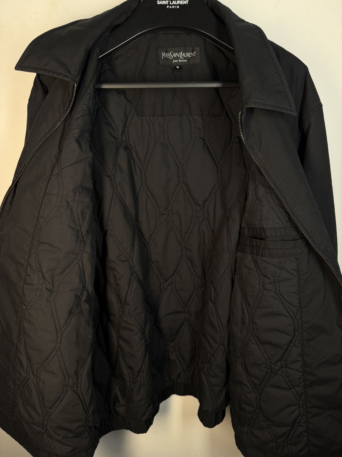 Yves Saint Laurent Warm Black YSL Jacket Bomber Quilted Vintage Y2k zip up Size US XL / EU 56 / 4 - 11 Thumbnail