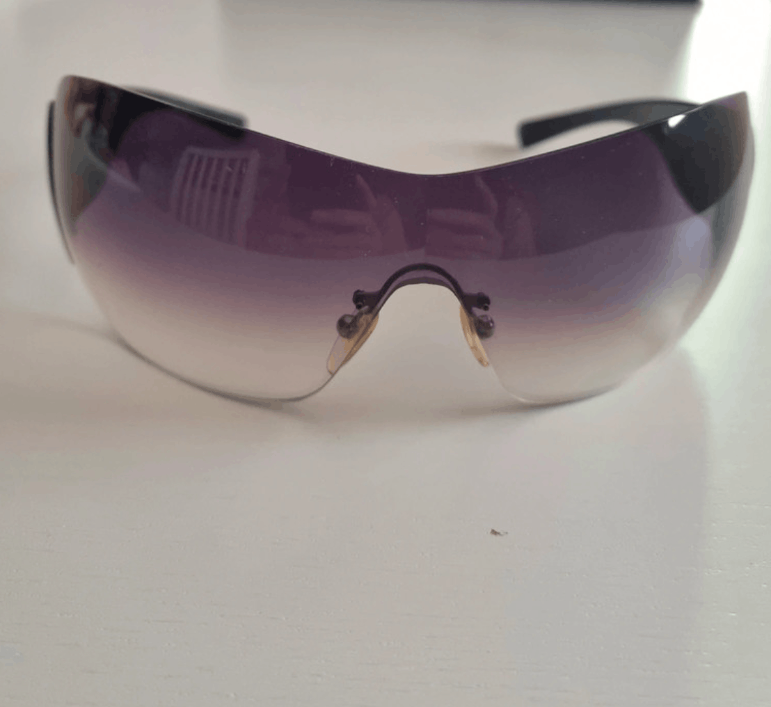 Prada PRADA 2004 Sunglasses Rimless Sport Metal Frame Shield Size ONE SIZE - 3 Thumbnail
