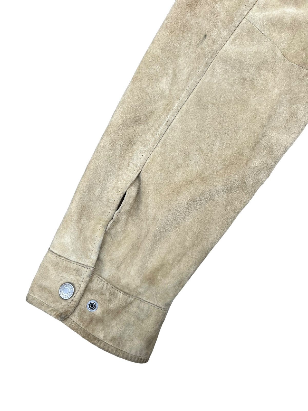 DKNY RARE! Vintage 90s DKNY Patina Suede Leather Jacket Size US XL / EU 56 / 4 - 23 Thumbnail