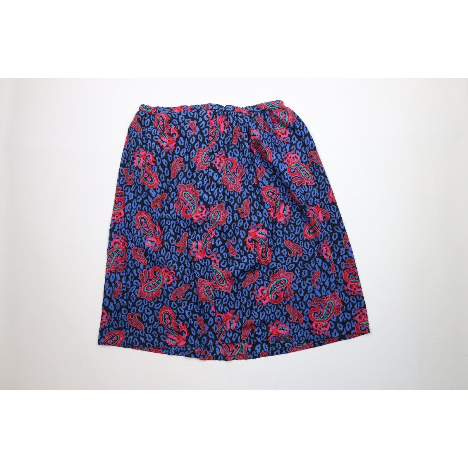 Vintage Vintage 70s Streetwear Rainbow Paisley Pleated Skirt Size 38" / US 16 / IT 52 - 7 Thumbnail