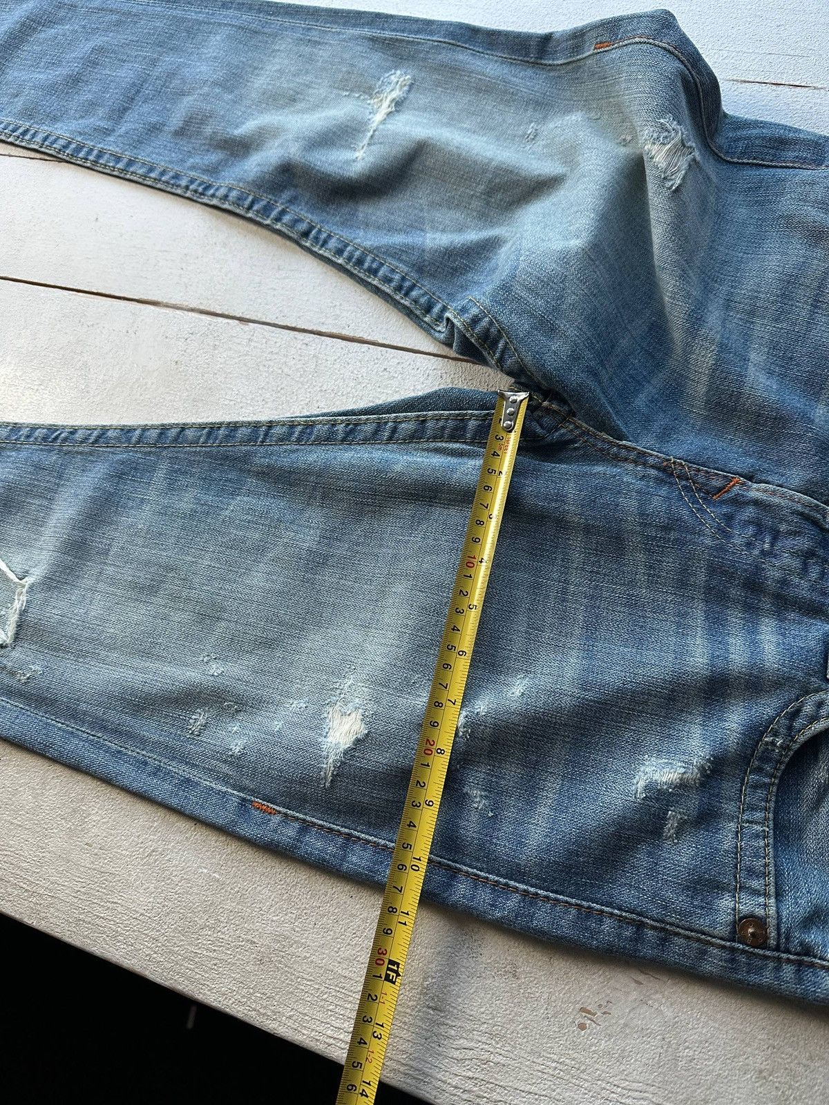 True Religion AVANT GARDE 🚨 TRUE RELIGION BLUE WOMEN PANTS WITH LOGO Size 33" - 13 Thumbnail