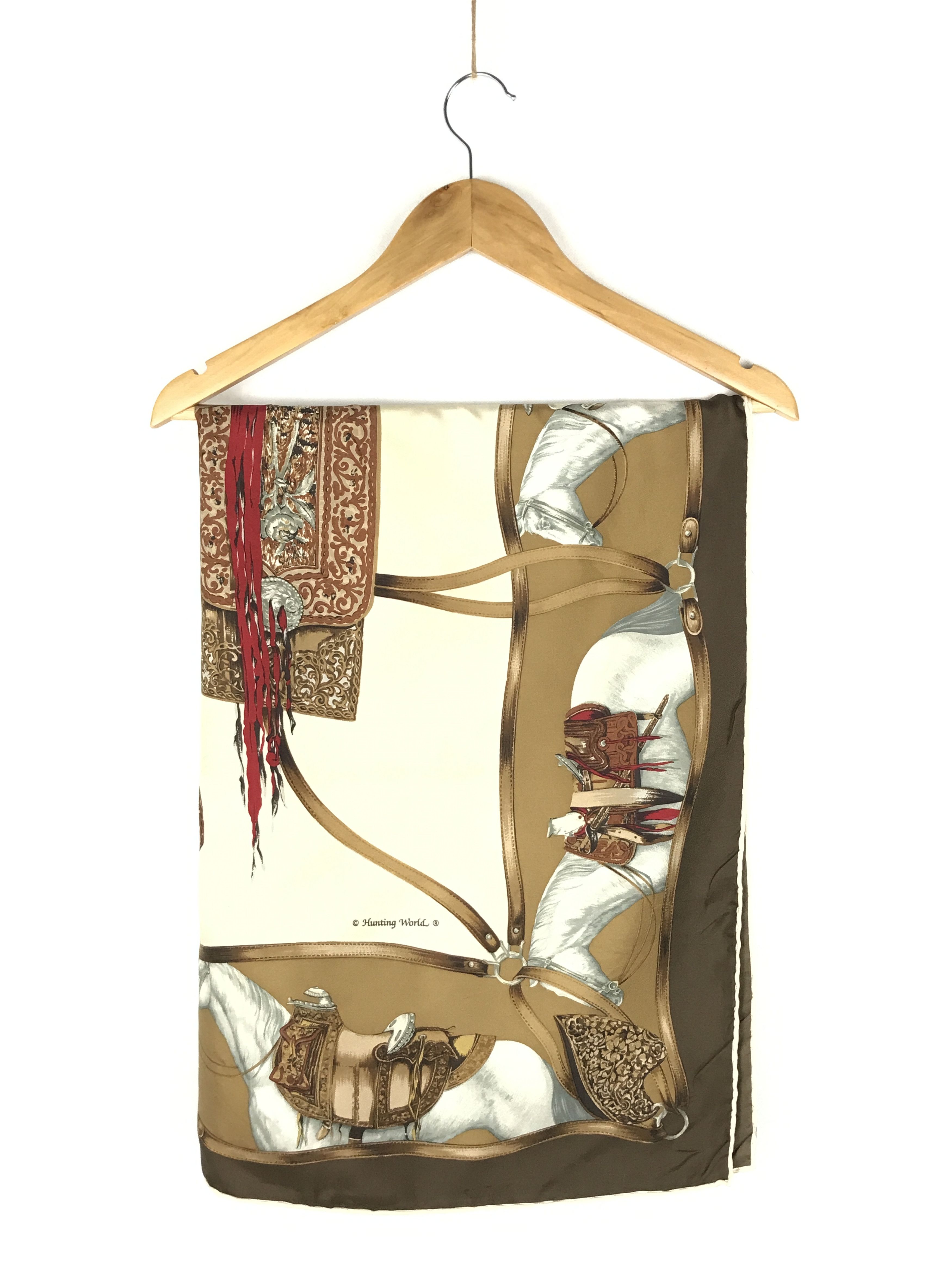 Vintage Vintage Hunting World Equestrian Silk Scarf Size ONE SIZE - 2 Thumbnail
