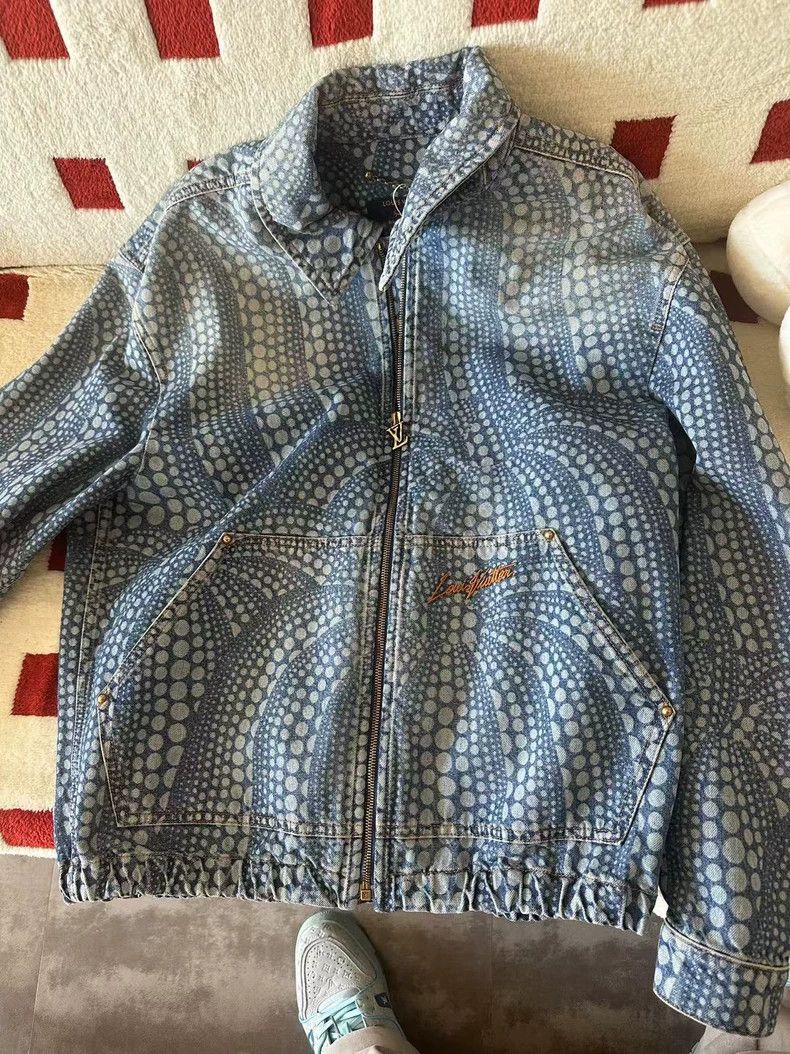 LV x Yayoi Kusama Zip Denim Jacket- DMC