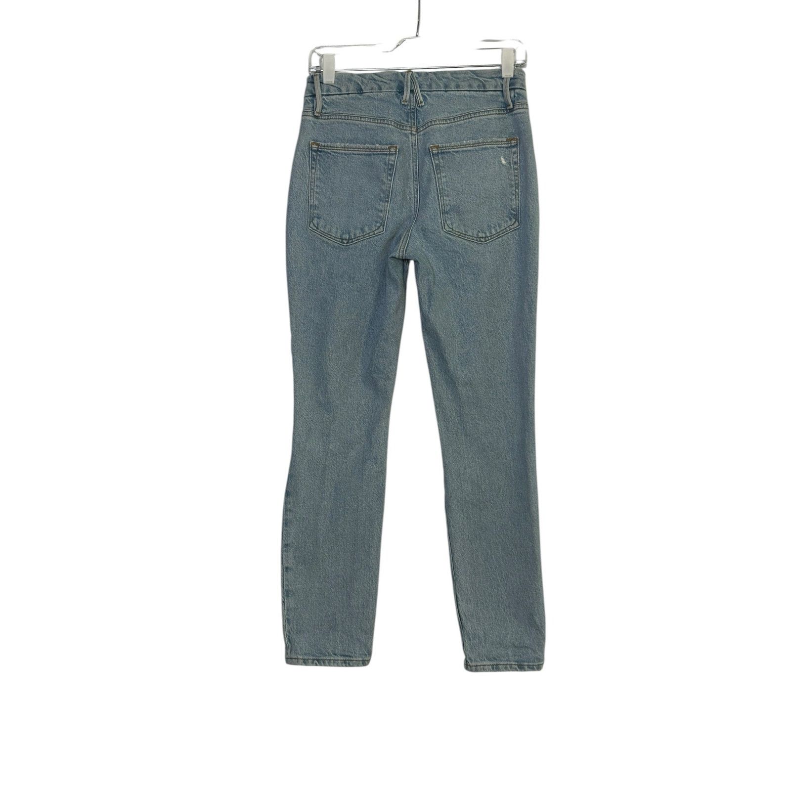 Good American Good American x Zara blue distressed jeans size 4 Size 27" / US 4 / IT 40 - 6 Thumbnail