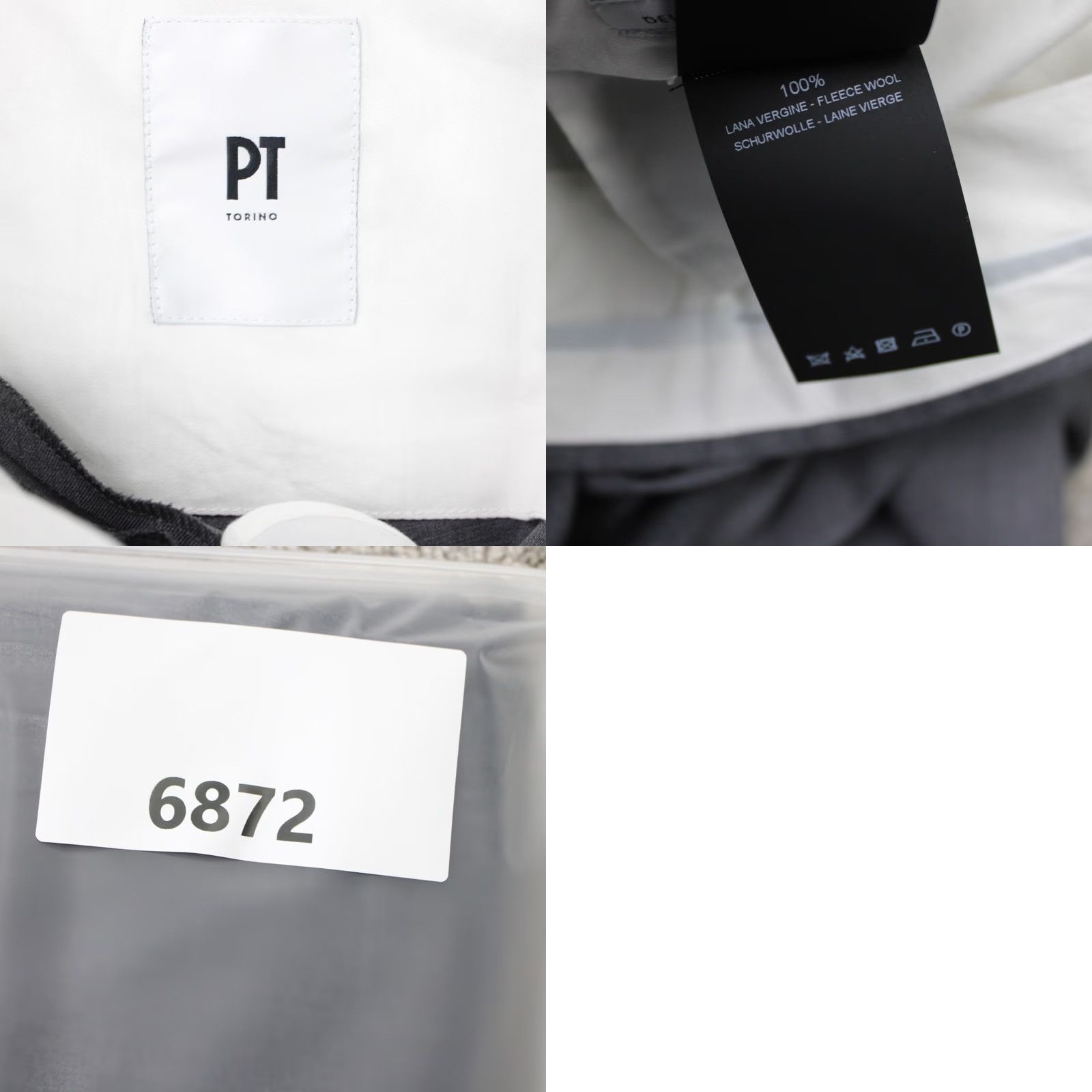 PT Torino PT Torino Dress Pants Mens 38x32 Gray Slim Fit Wool Flat Front Dress Pants Mens Regular Gray PT Torino Size US 38 / EU 54 - 9 Thumbnail