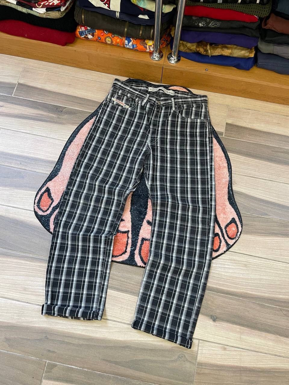 Diesel × Vintage Diesel Industry Vintage Check Denim Pants Size US 32 / EU 48 - 1 Thumbnail