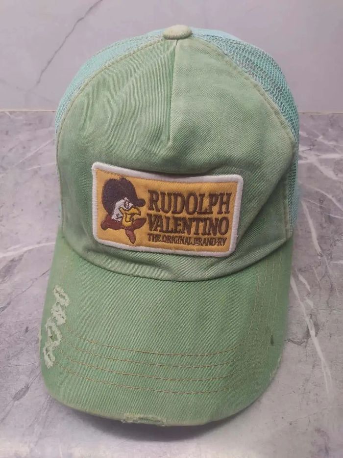 Japanese Brand Vintage 90s Patches Distressed Style Trucker Hat Cap Size ONE SIZE - 1 Thumbnail