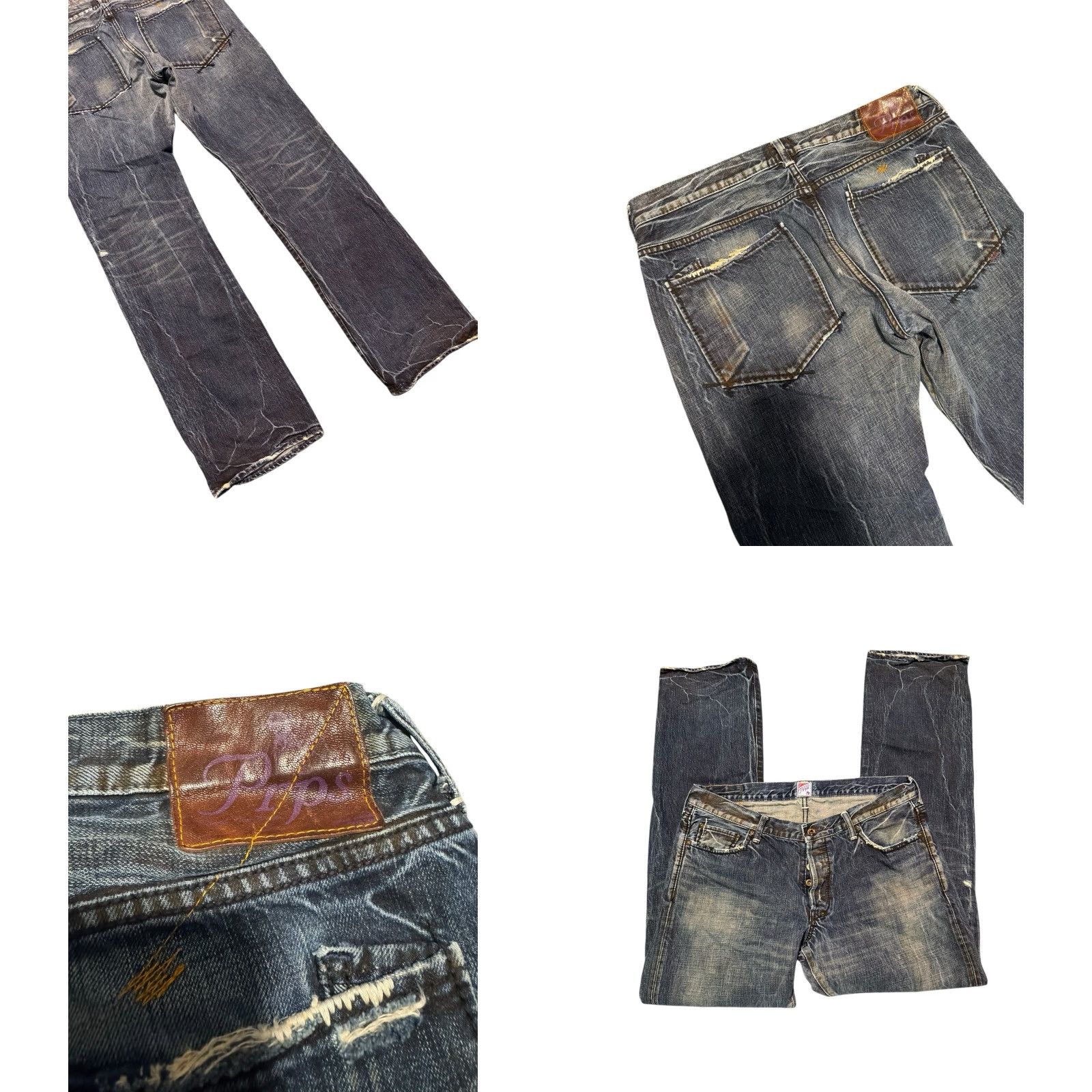Prps PRPS Purple Tag Denim Jeans Made in Japan Size 36x33 Men’s Regular Straight 5-Pocket Design Jeans Blue Cotton Denim Men’s Rare 🔥 Size US 36 / EU 52 - 8 Thumbnail