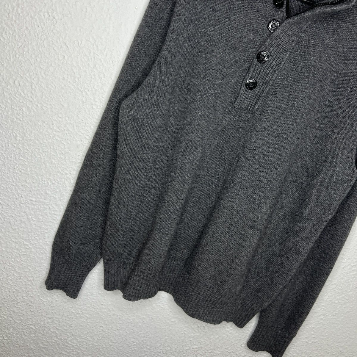 Stone Island Stone Island Knitwear Sweater Jumper Heavy Half Zip Grey Size US XL / EU 56 / 4 - 2 Thumbnail