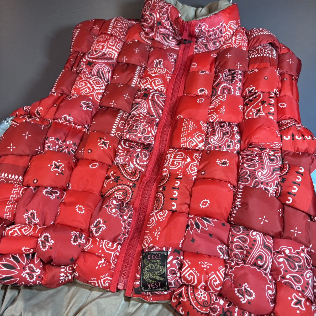 Kapital Kapital Bandana Woven Nylon KEEL Vest Size 4 XL Red Size US XL / EU 56 / 4 - 2 Thumbnail