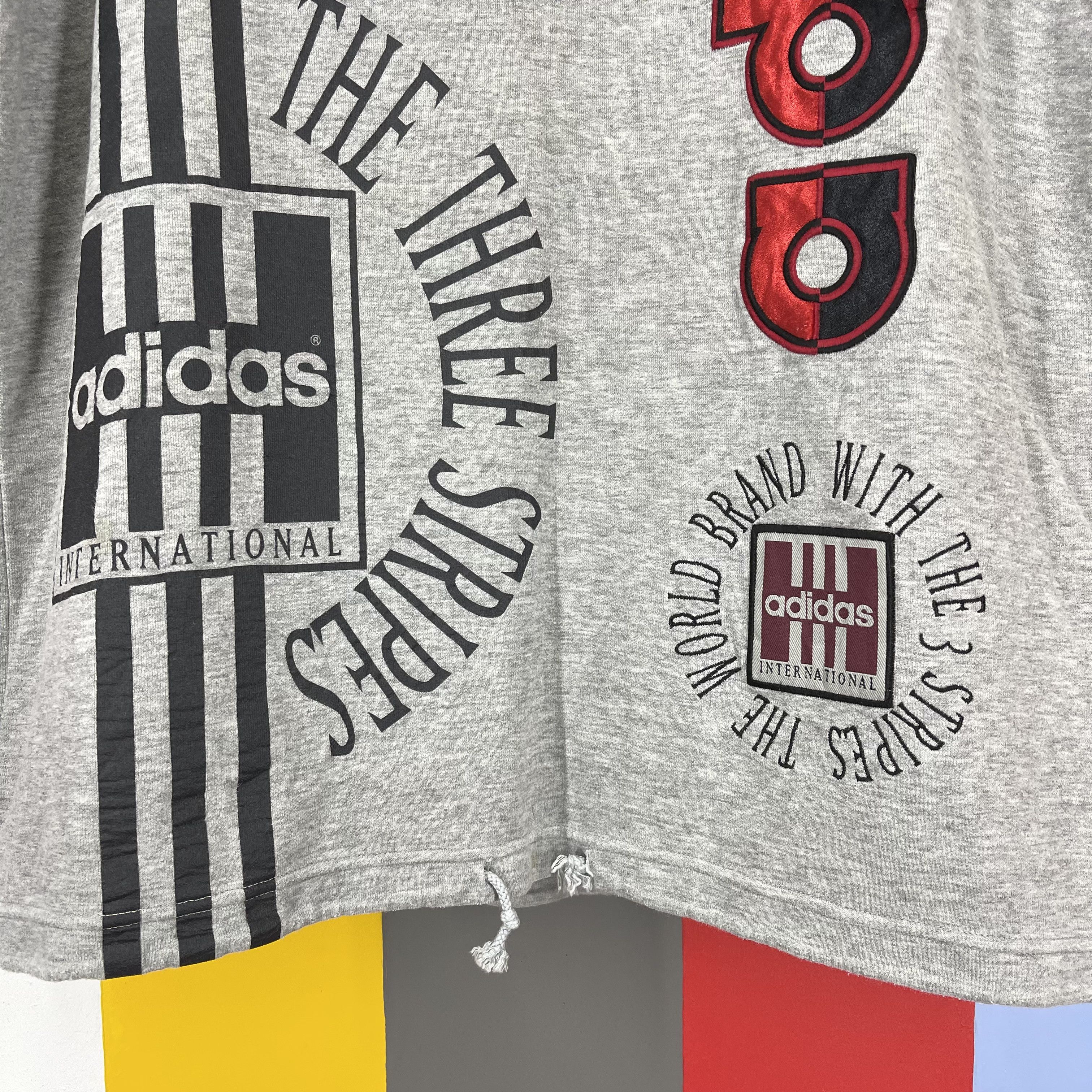 Adidas 90s Vintage ADIDAS THREE STRIPE Sweatshirt Jumper #1239/AQ Size US L / EU 52-54 / 3 - 5 Thumbnail