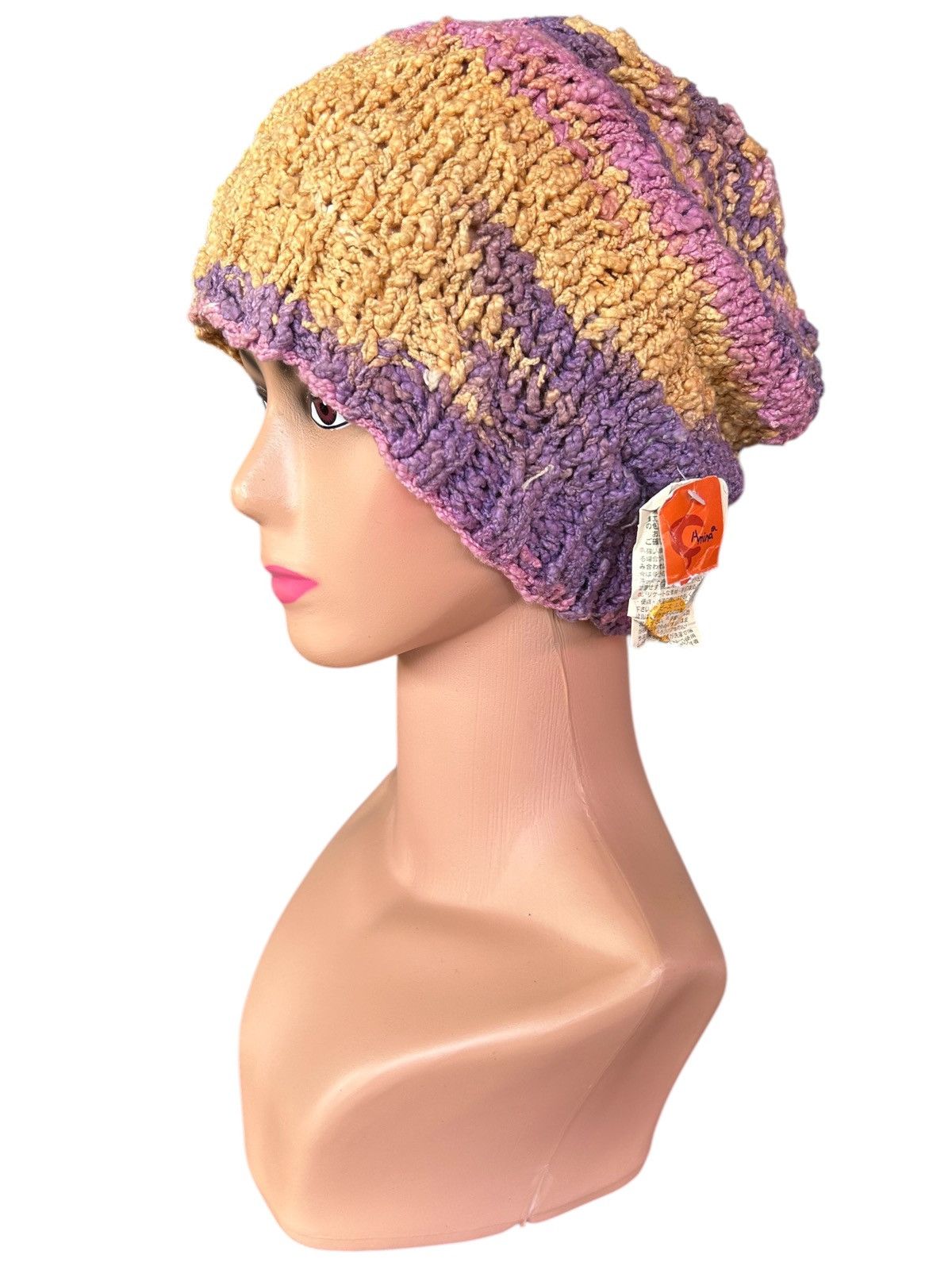 Japanese Brand × Kapital × Vintage Amina Crochet Knitted Beanie Hats Size ONE SIZE - 1 Thumbnail