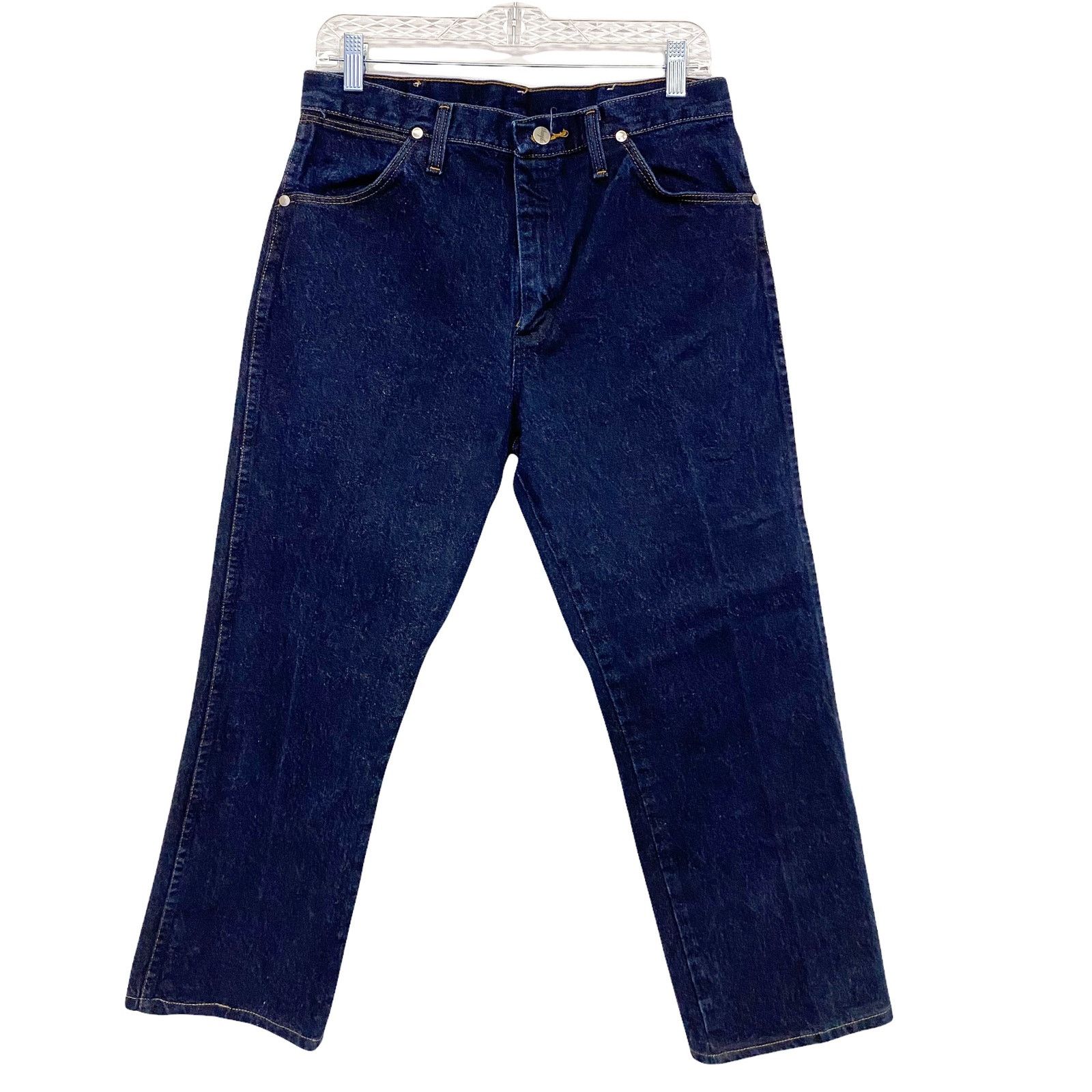 Wrangler Vintage Wrangler Dark Blue Silver Ed. Straight Leg Jeans Size US 32 / EU 48 - 1 Thumbnail