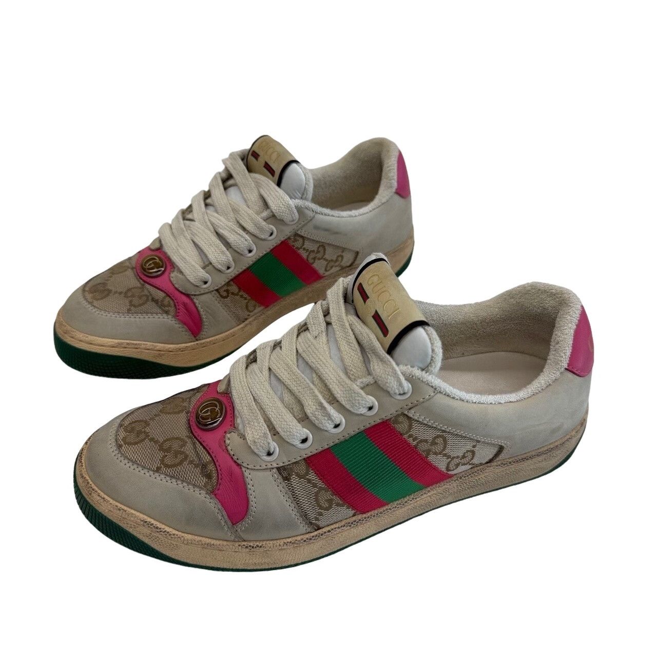 Gucci Gucci Screener GG Canvas Low-Top Sneakers Size 36 Size US 6 / IT 36 - 1 Thumbnail