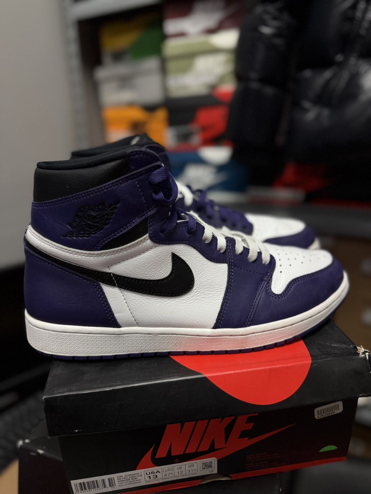 Jordan Brand × Nike Jordan 1 High Court Purple Size 13 (555088-500) 🧼 Size US 13 / EU 46 - 1 Thumbnail