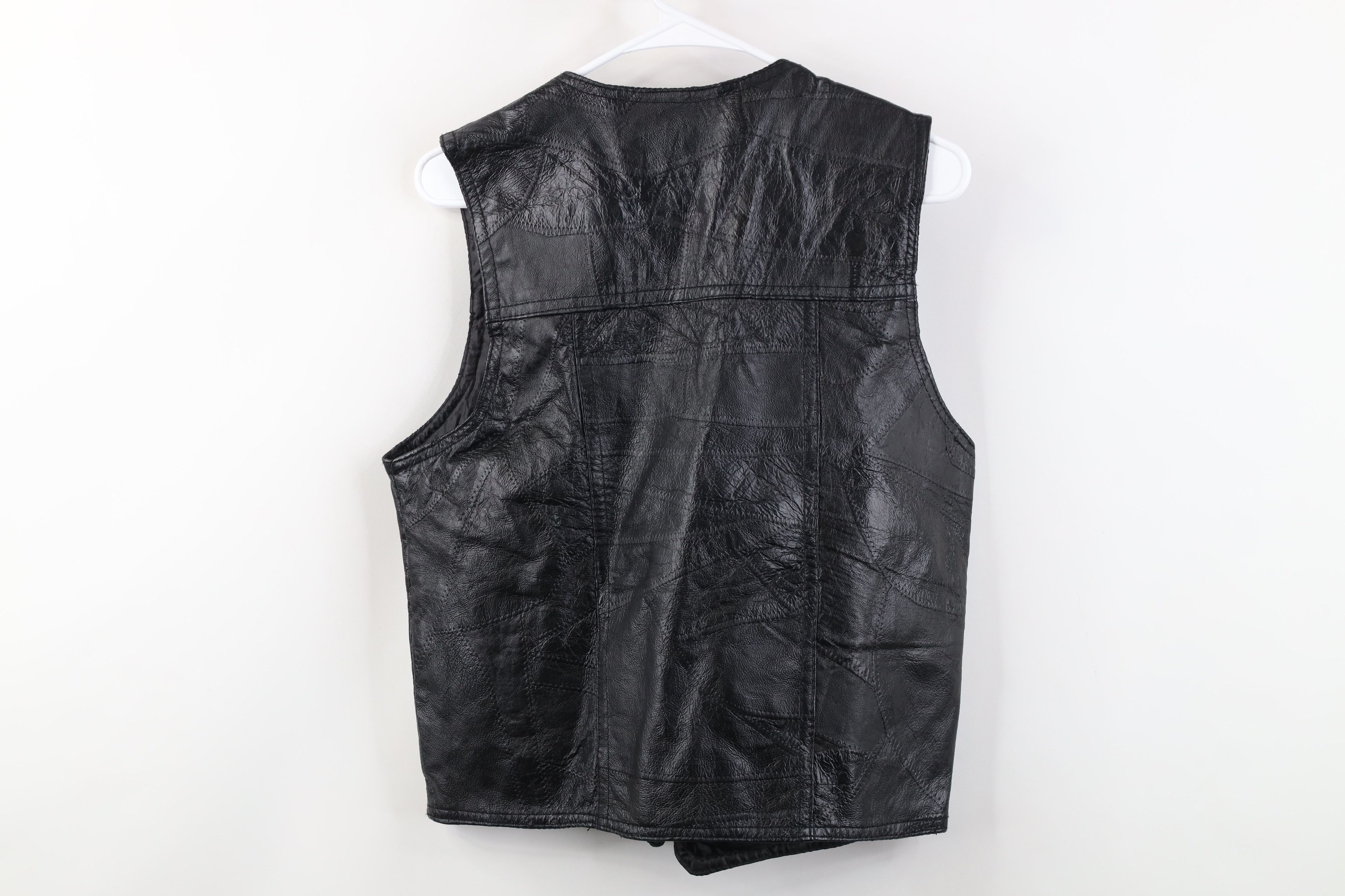Vintage Vintage 90s Streetwear Patchwork Motorcycle Vest Jacket Size US M / EU 48-50 / 2 - 13 Thumbnail