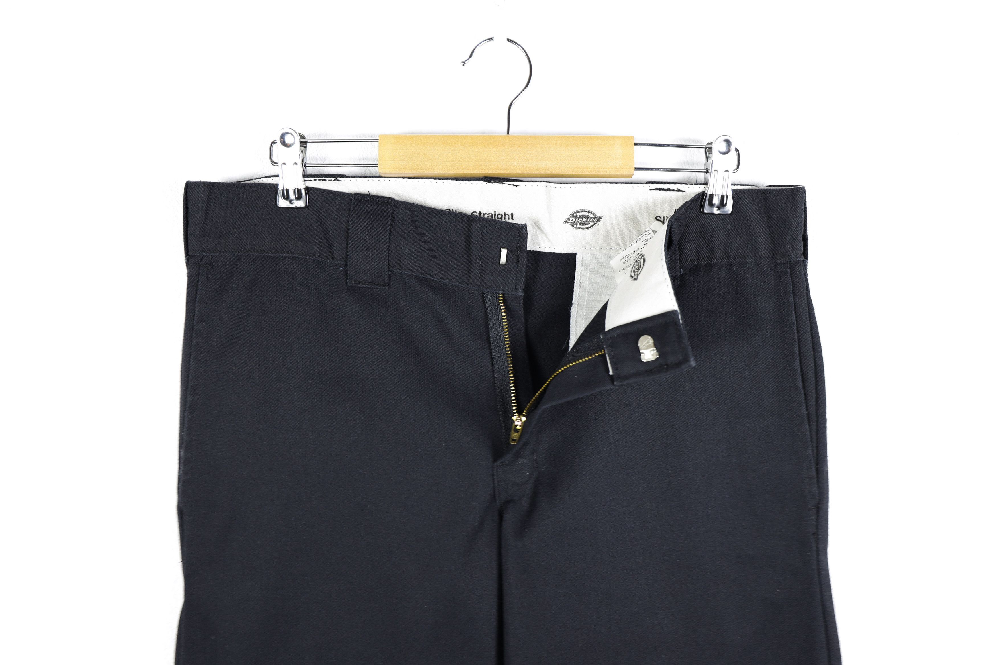 Dickies Dickies 873 Black Slim Straight Works Pants Trousers Size US 32 / EU 48 - 4 Thumbnail