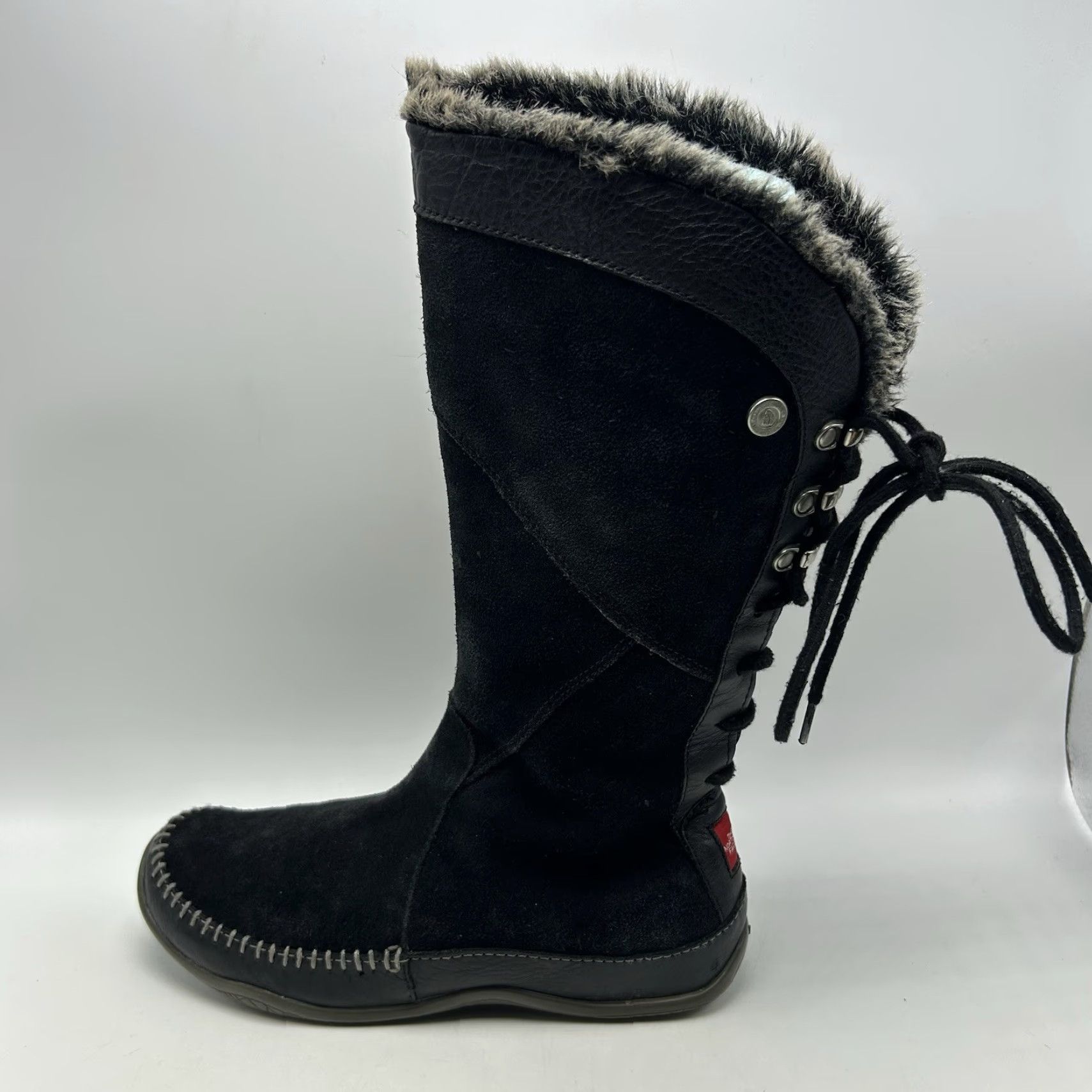 The North Face VINTAGE? The North Face Boots Womens Black Suede Primaloft 200 Mocassin Mid-Calf Snow Boot Womens 7 Black The North Face Janey"} Size US 10 / IT 40 - 2 Thumbnail