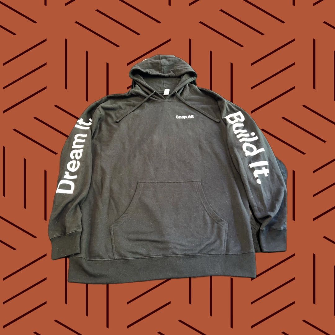 Vintage Independent Snapchat AR Hoodie 2XL Black Unisex Adults Knit Pullover Hooded Sweatshirt Size US XXL / EU 58 / 5 - 1 Thumbnail