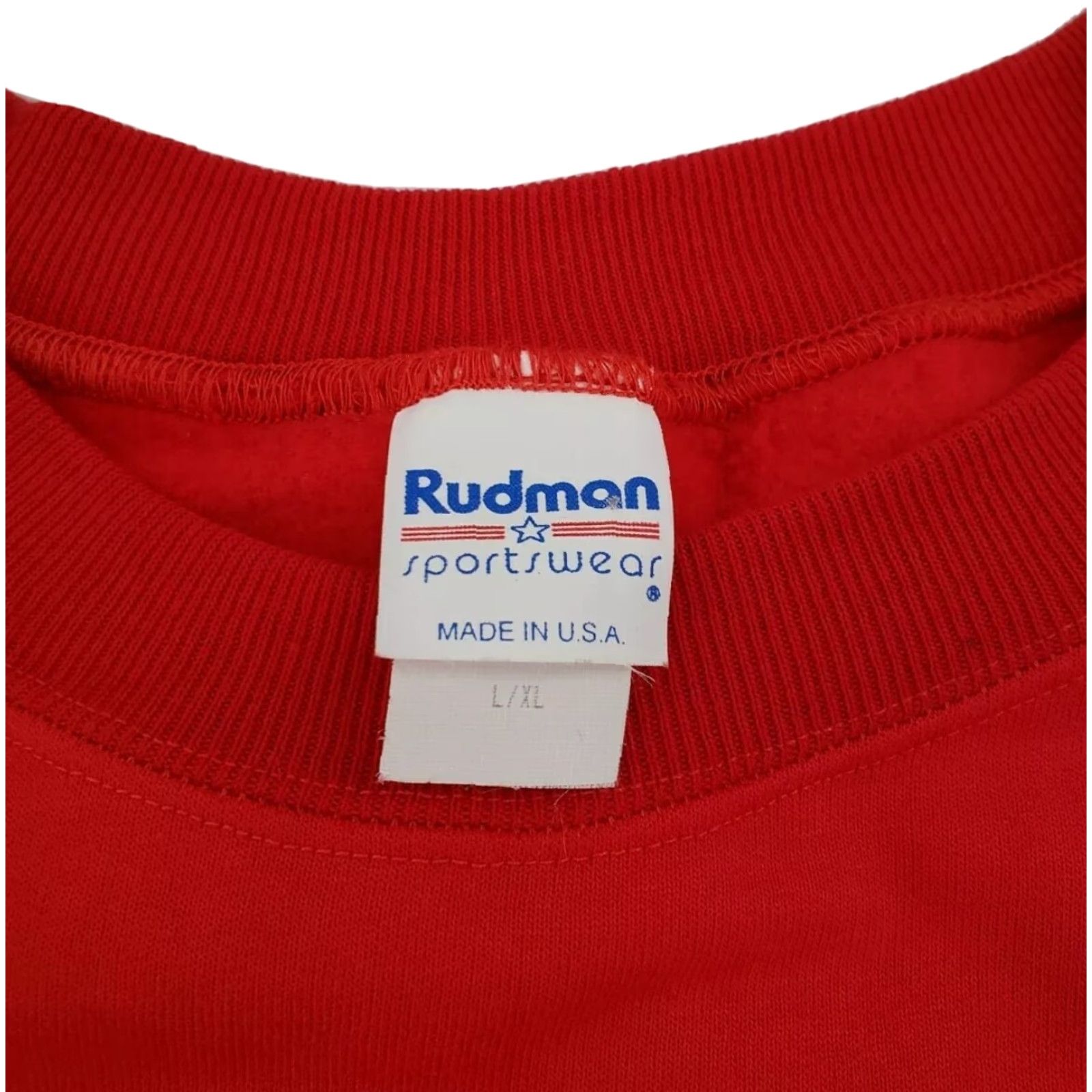 Rainbow VINTAGE Rudman Alaska Sweater Pullover XL Red Fleece Long Sleeve Graphic 90s Nautical Mens Size US XL / EU 56 / 4 - 4 Thumbnail