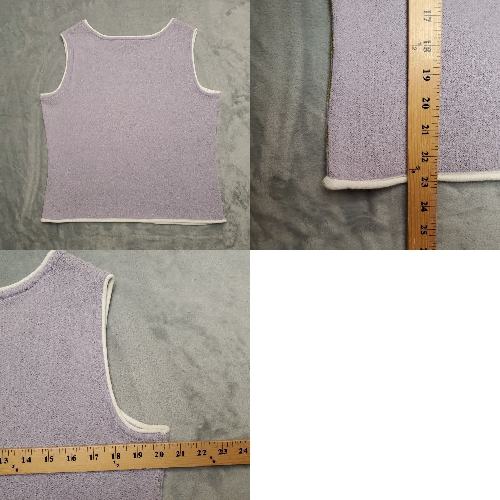 Vintage VINTAGE Geiger Tank Top Womens M Purple Floral Cottagecore Made in Austria Size M / US 6-8 / IT 42-44 - 8 Thumbnail