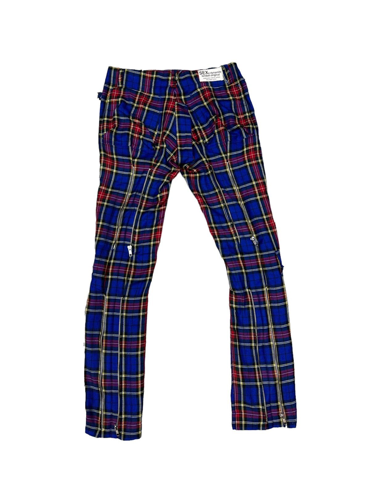 Japanese Brand SEXY DYNAMITE LONDON MULTIZIPPER BONDAGE TARTAN PANTS Size US 30 / EU 46 - 3 Thumbnail
