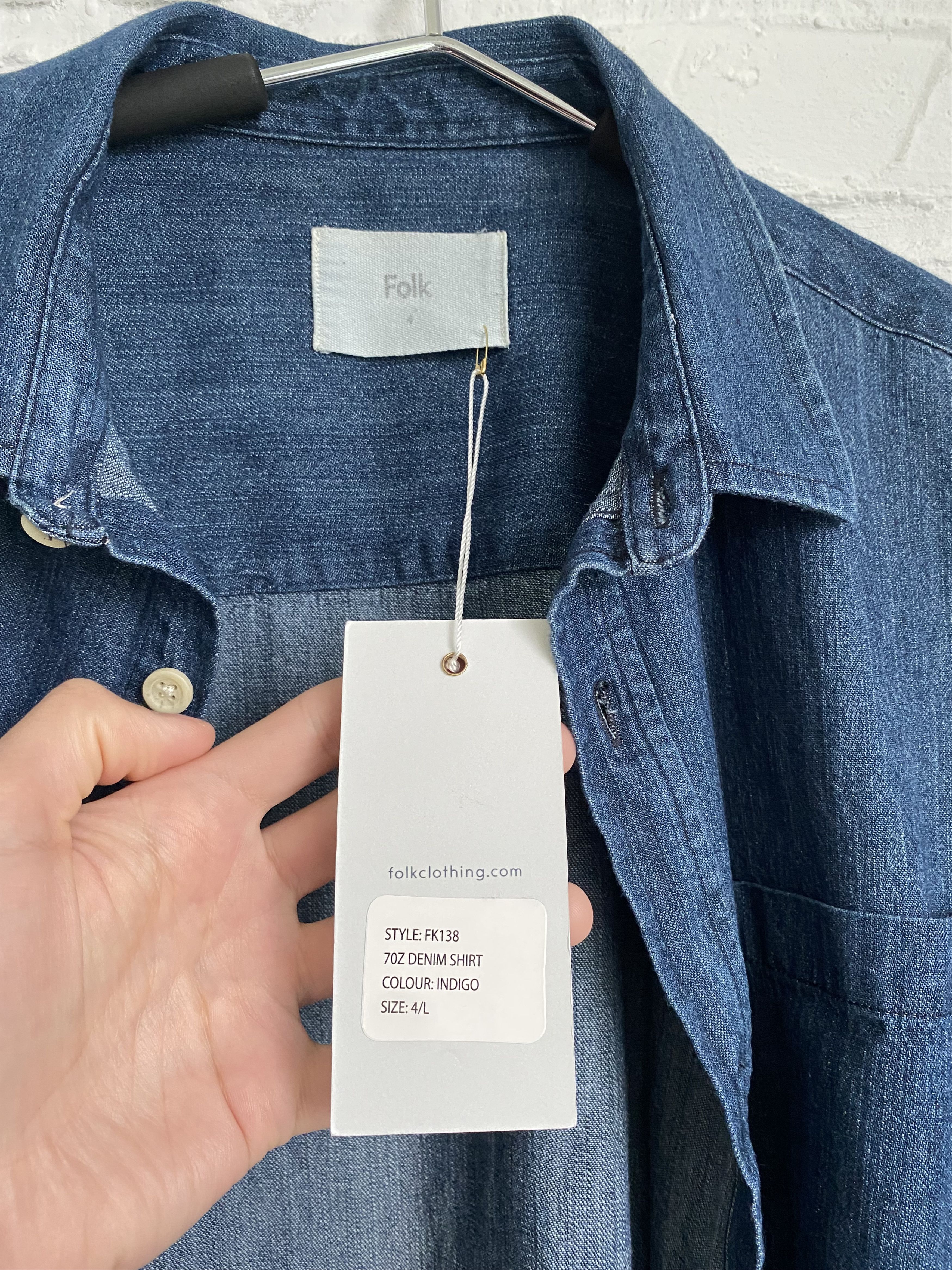Folk Folk denim indigo shirt Size US L / EU 52-54 / 3 - 3 Thumbnail