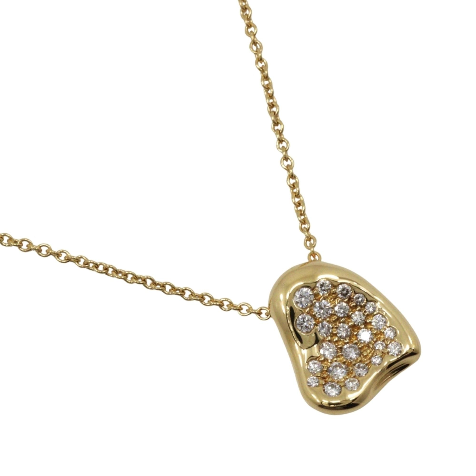 Tiffany & Co. Tiffany & Co. Full Heart Pavé Necklace by Elsa Peretti, 18K Yellow Gold with Diamonds, Design, Approx. 4.9g, Women's. Size ONE SIZE - 1 Thumbnail