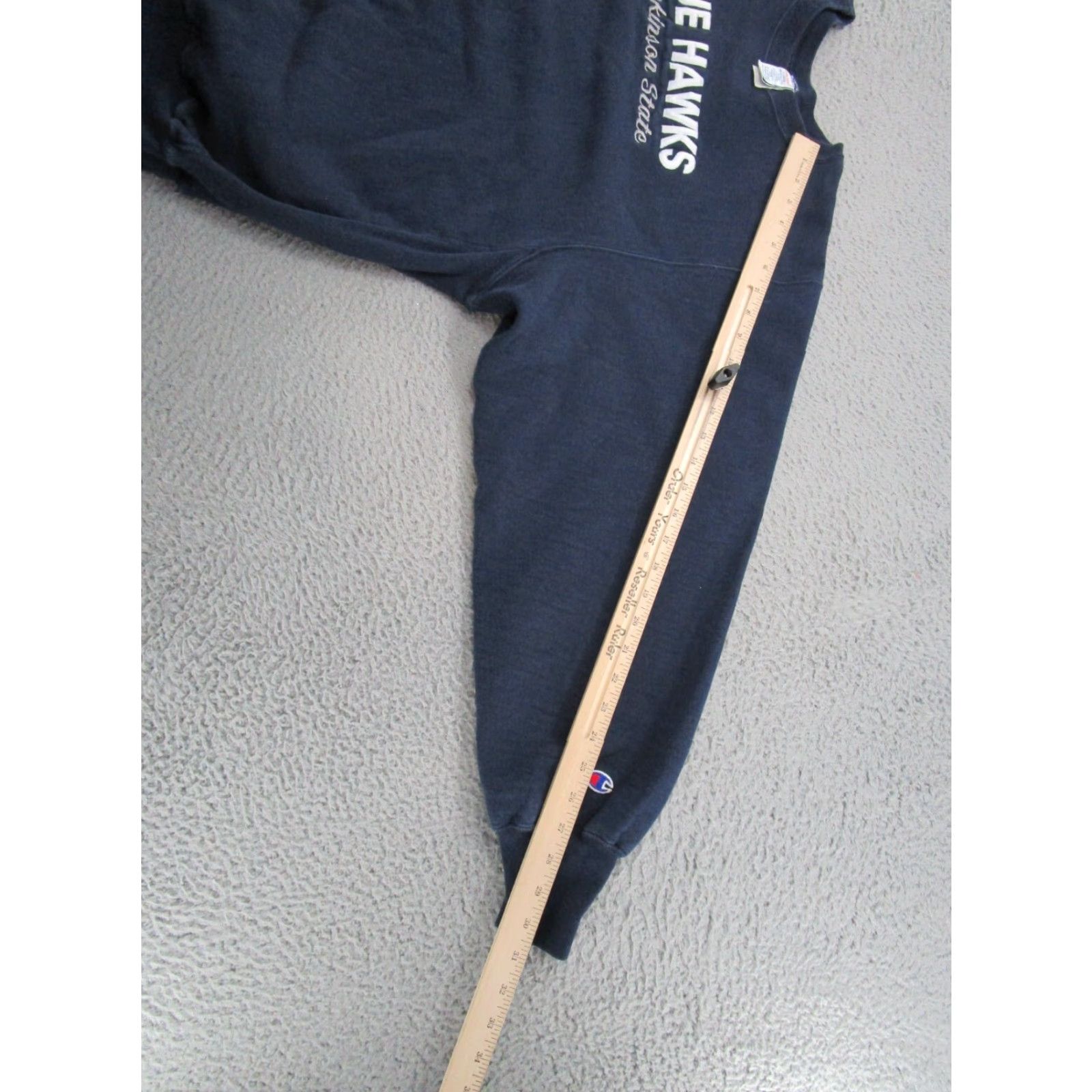 Champion VINTAGE Champion Reverse Weave Dickinson State Blue Hawks Sweatshirt XL Men Blue Pullover Sports Reversible Size US XL / EU 56 / 4 - 7 Thumbnail