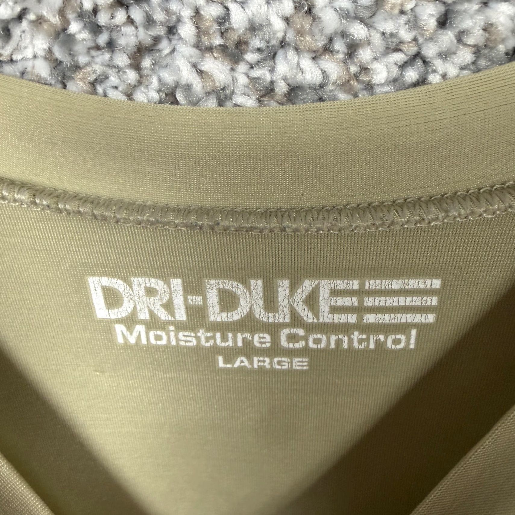 Vintage Dri-Duke Shirt Mens L Tan Moisture Wicking Lightweight Crew Neck Short Sleeve Military Activewear Jersey Tee Size US L / EU 52-54 / 3 - 4 Thumbnail