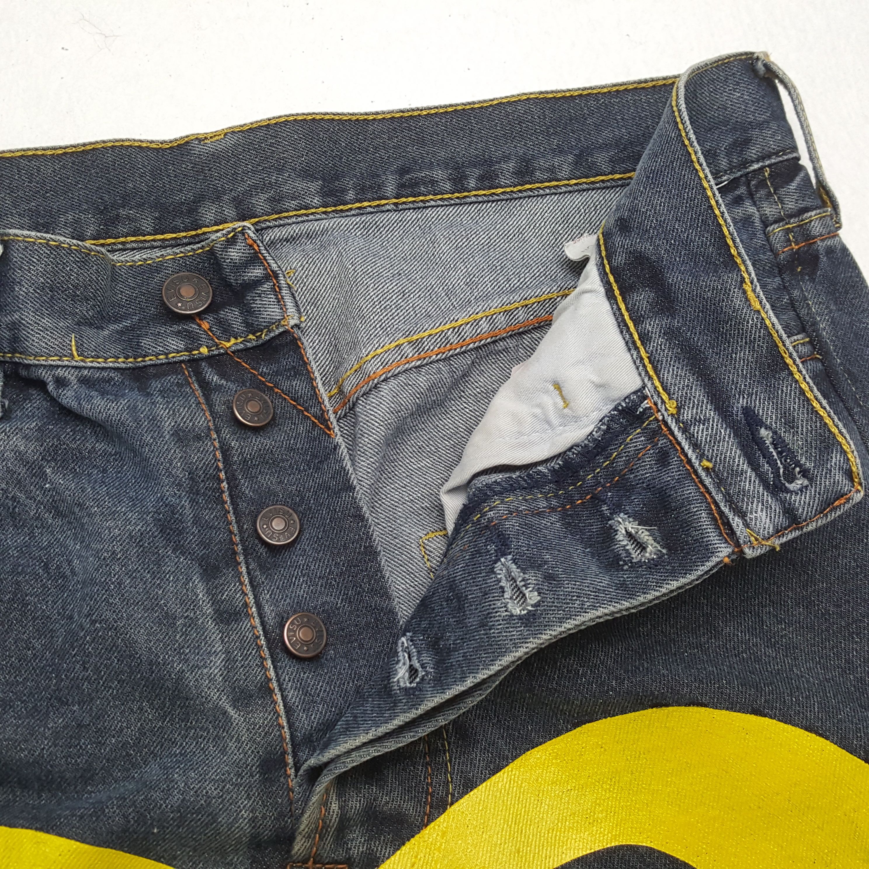 Japanese Brand × Vintage EVISU Japanese Brand Streetwear Custom Daicock Jeans Size US 33 - 12 Thumbnail