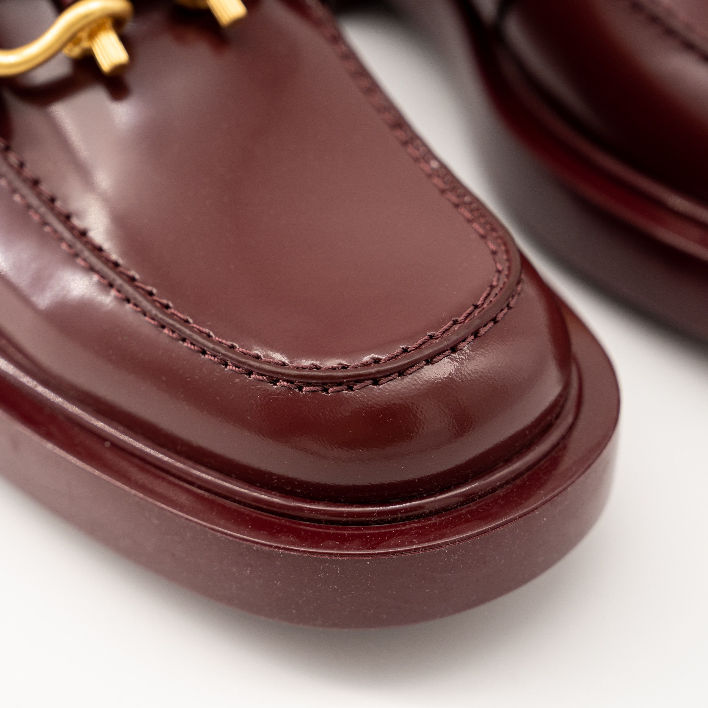 Bottega Veneta 40 10 us Bottega Veneta Monsieur Chunky Loafers Burgundy Size US 10 / IT 40 - 8 Thumbnail