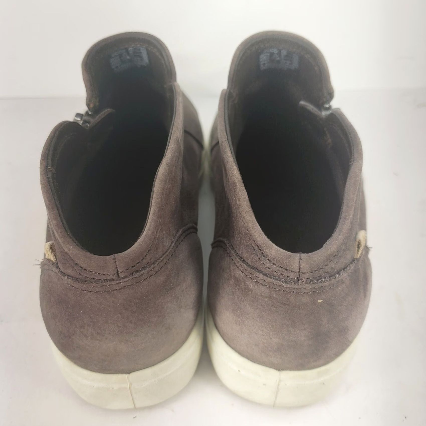 Ecco Ecco Boots Womens 8-8.5M Gray Leather Bootie Zip Round Toe Casual Business Party/Cocktail Modern Classic Womens Shoes Size US 8.5 / IT 38.5 - 5 Thumbnail
