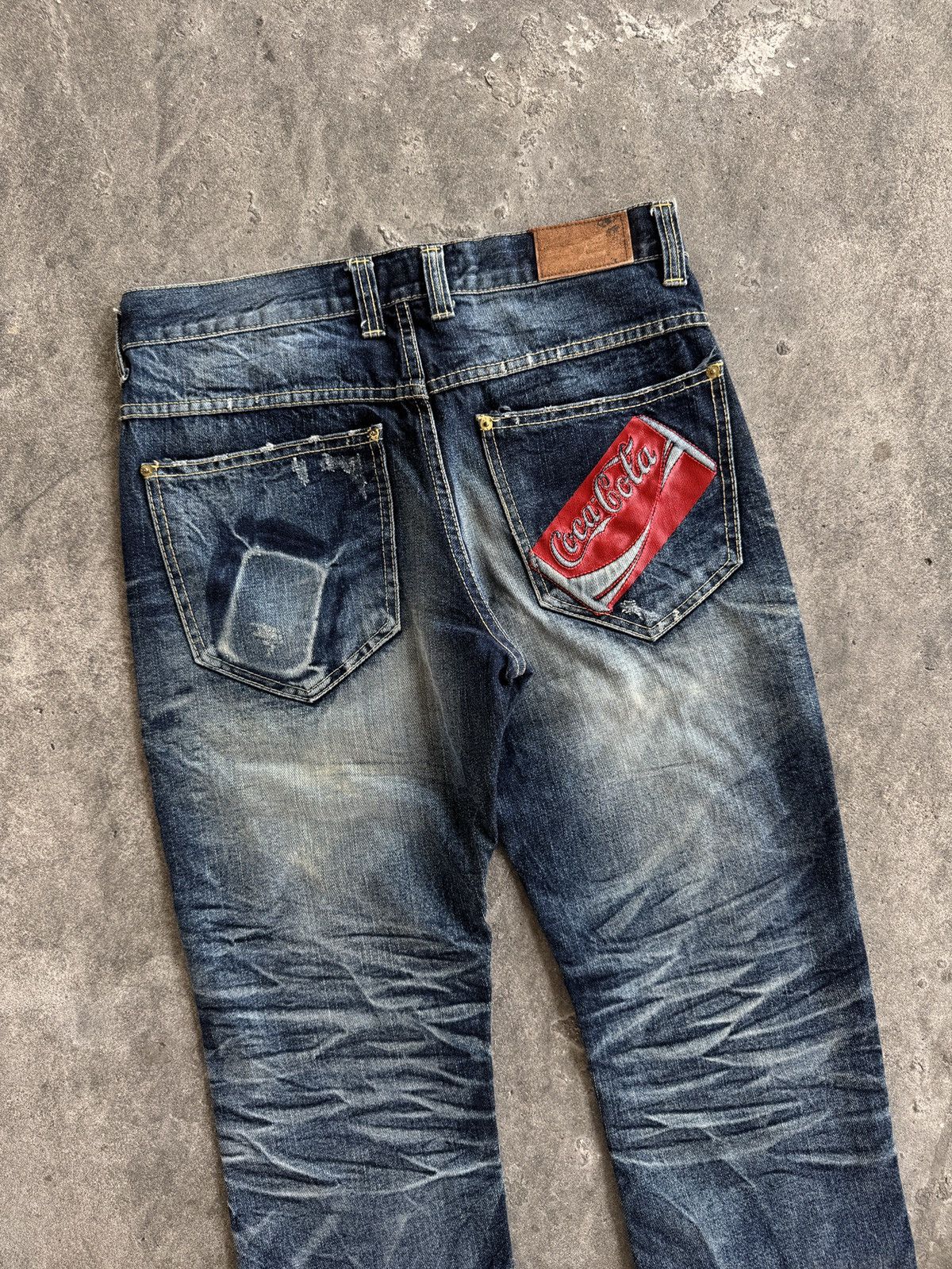 Japanese Brand Kello Distressed Fading Jeans lgb ifsix wasnine style Size US 32 / EU 48 - 8 Thumbnail