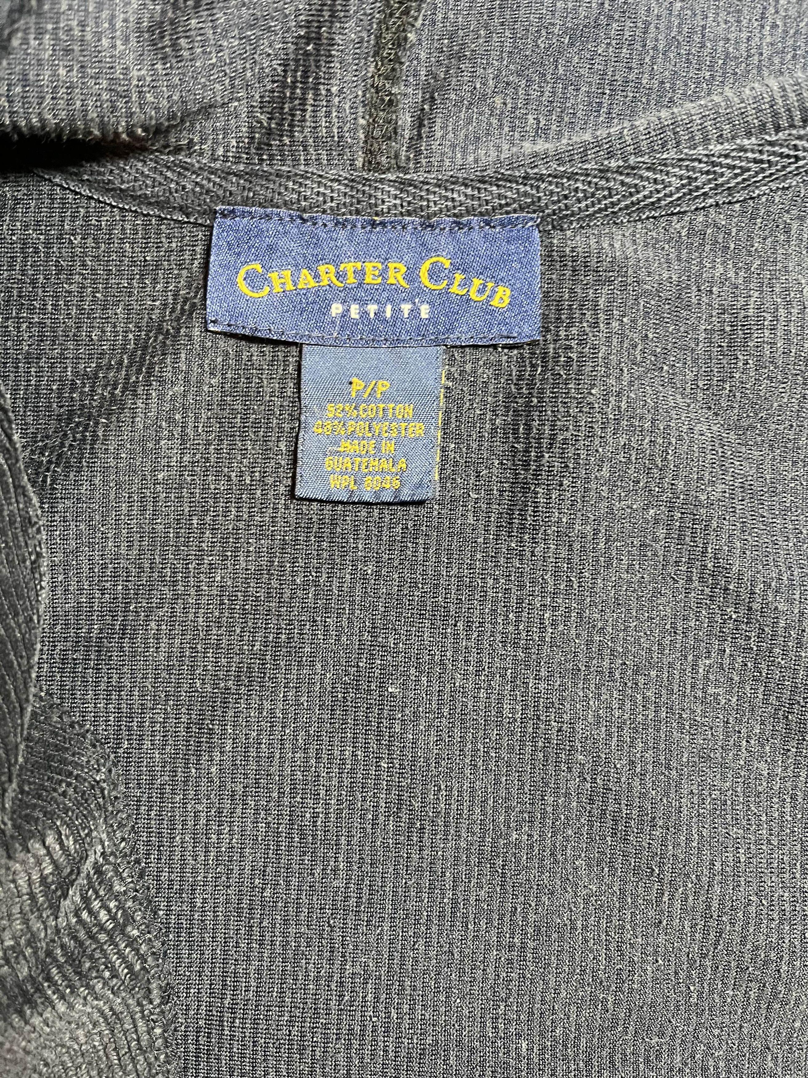 Charter Club Cute Y2K Charter Club Womens Ribbed Zip Up Sweater Size XS / US 0-2 / IT 36-38 - 4 Thumbnail