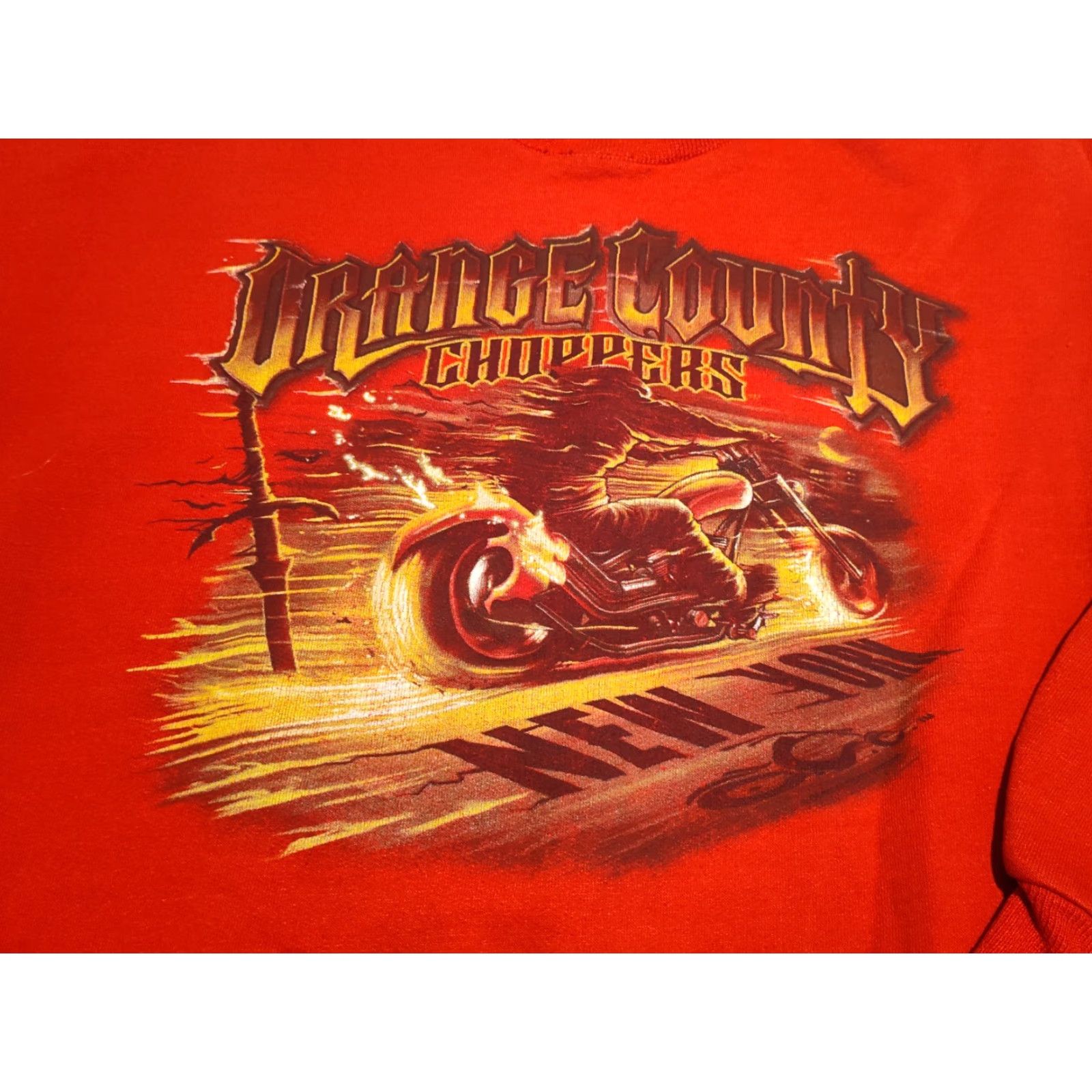 Jerzees VINTAGE Orange County Choppers OCC Crewneck Sweatshirt New York Red L Size US L / EU 52-54 / 3 - 4 Thumbnail