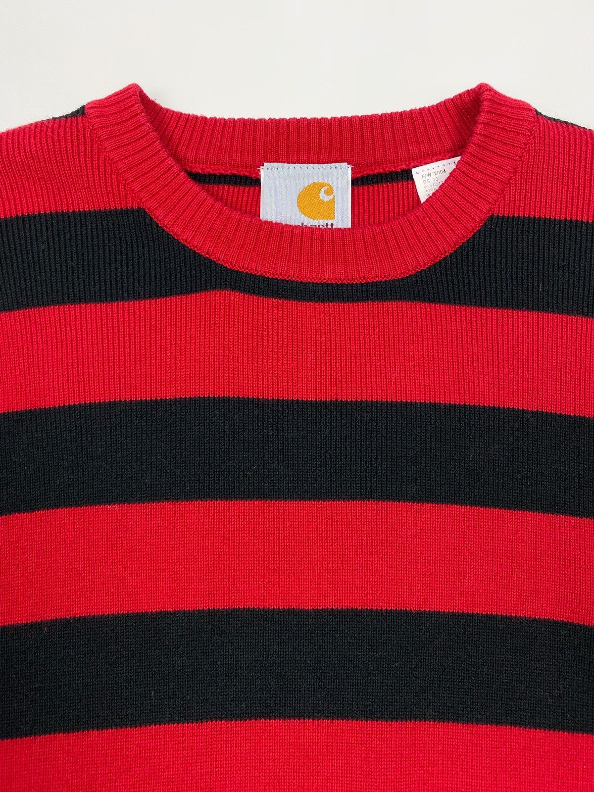 Carhartt Y2K Vintage Carhartt Red Balck Striped Alt Sailor Sweater S Size S / US 4 / IT 40 - 2 Thumbnail