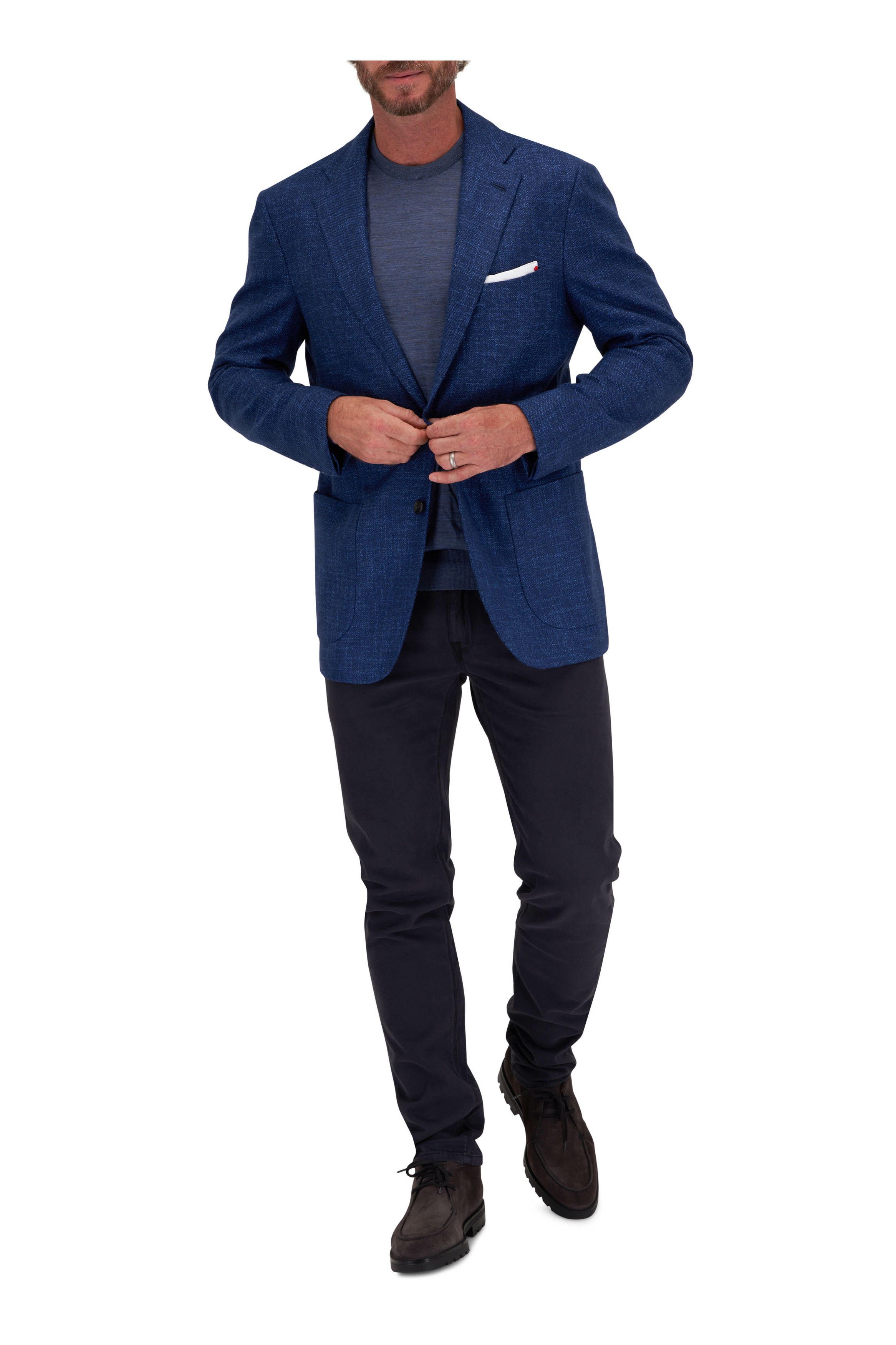 Kiton o1mtch0225 Cashmere Blend Sportcoat in Blue Size US L / EU 52-54 / 3 - 3 Thumbnail