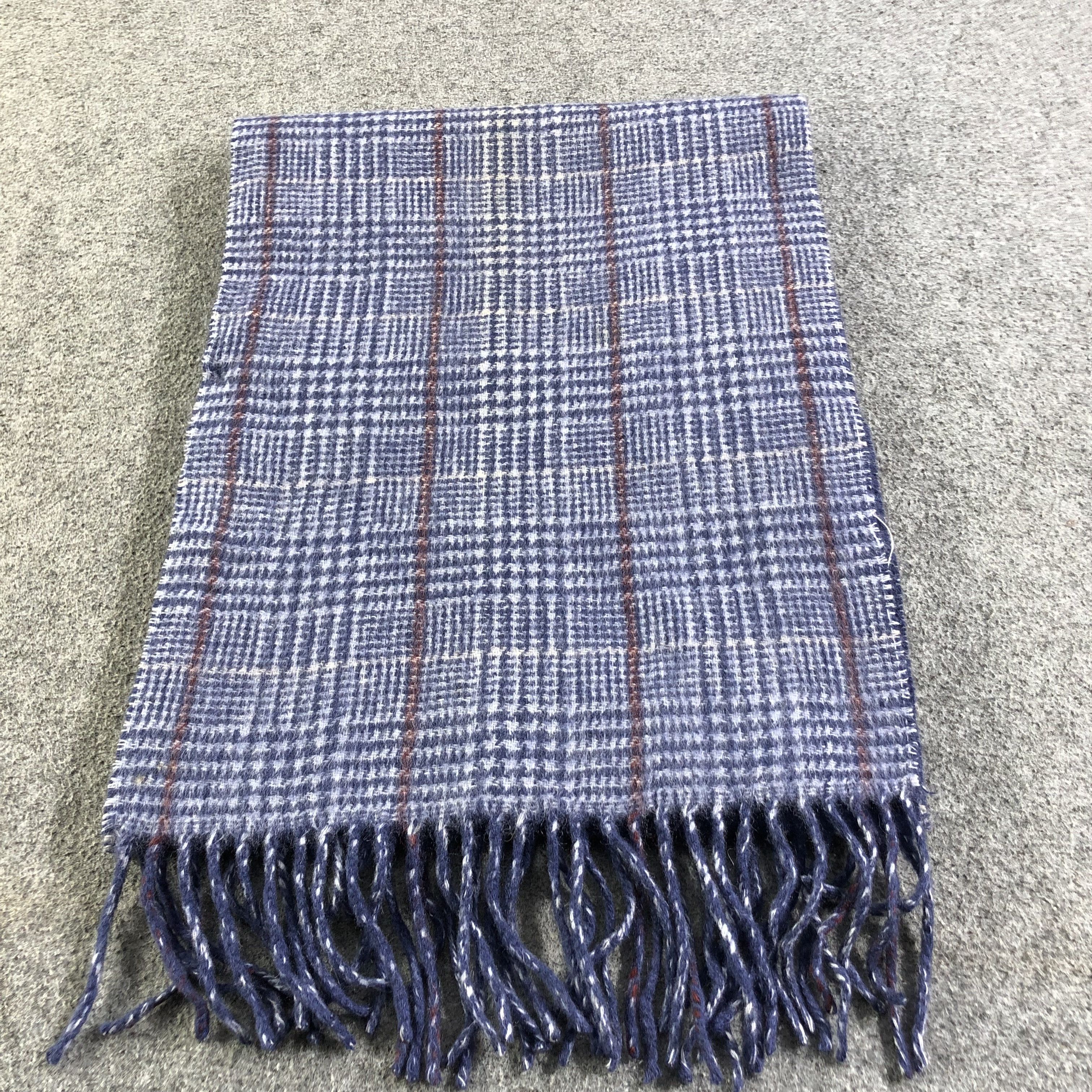 Paul Stuart Paul Stuart Gingham Wool Scarf Muffler V1277 Size ONE SIZE - 3 Thumbnail