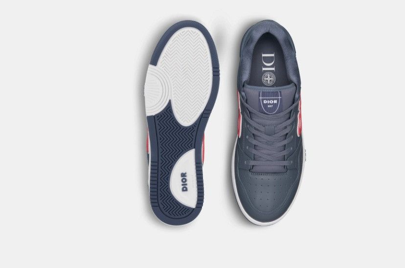 Dior × Stone Island o1w1db10325 3SN31 Low-Top Sneakers in Blue & Red Size US 9 / EU 42 - 4 Thumbnail