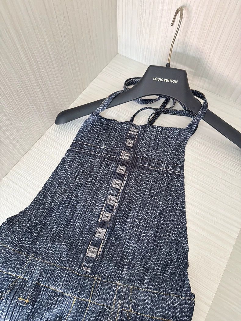 Issey Miyake Issey Miyake size:3 Blue pleated dress Size S / US 4 / IT 40 - 3 Thumbnail