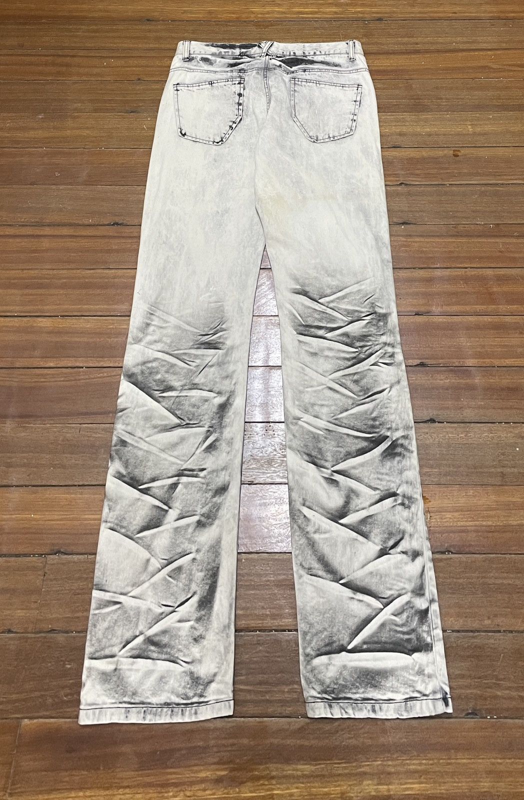 Japanese Brand Very Rare Vintage Regnoir Smokey Distressed Jeans 1990s Size US 31 - 2 Thumbnail