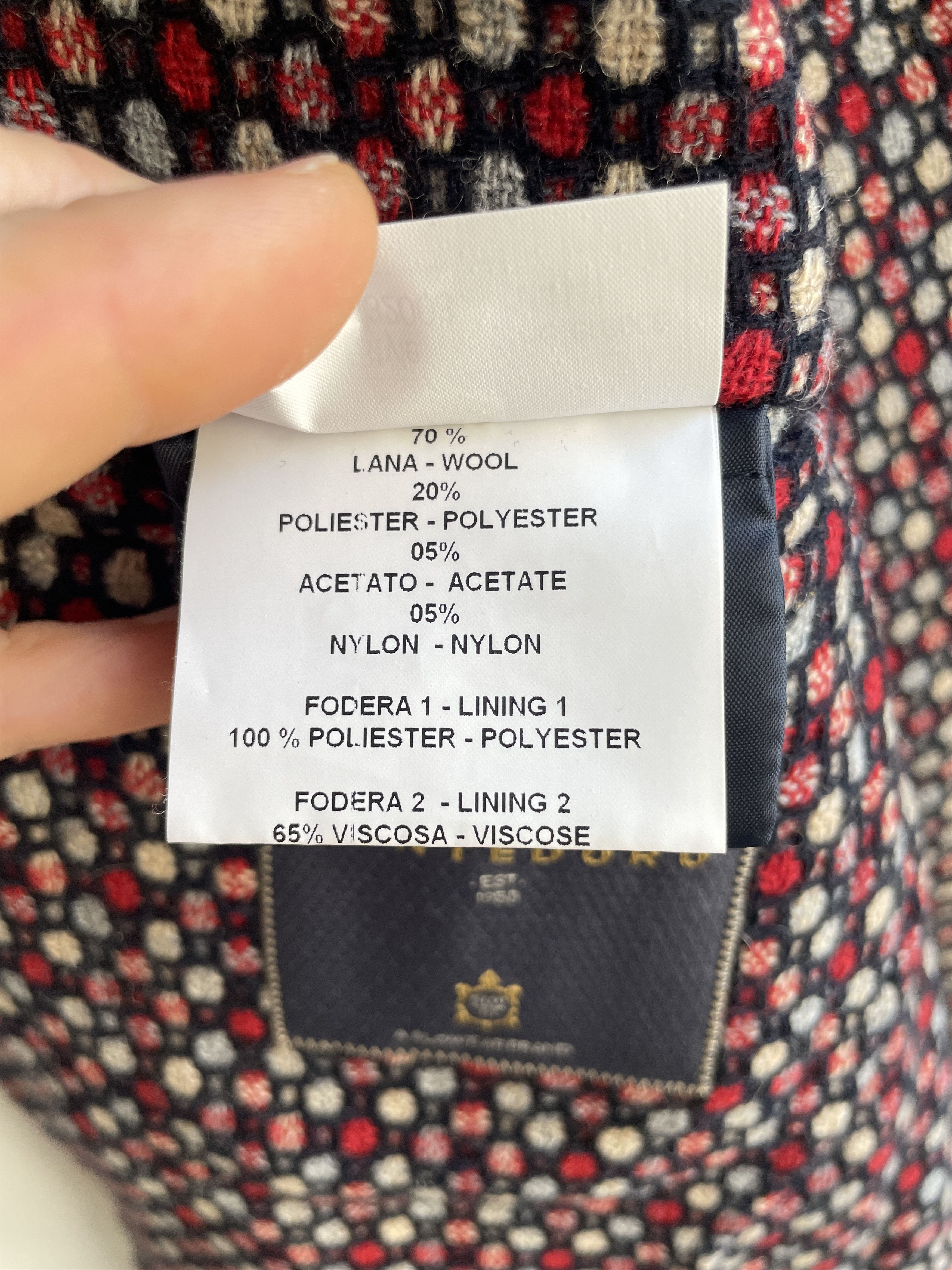 Slowear Montedoro Wool Blend Unstructured Textured Geometric Blazer Size 34R - 11 Thumbnail