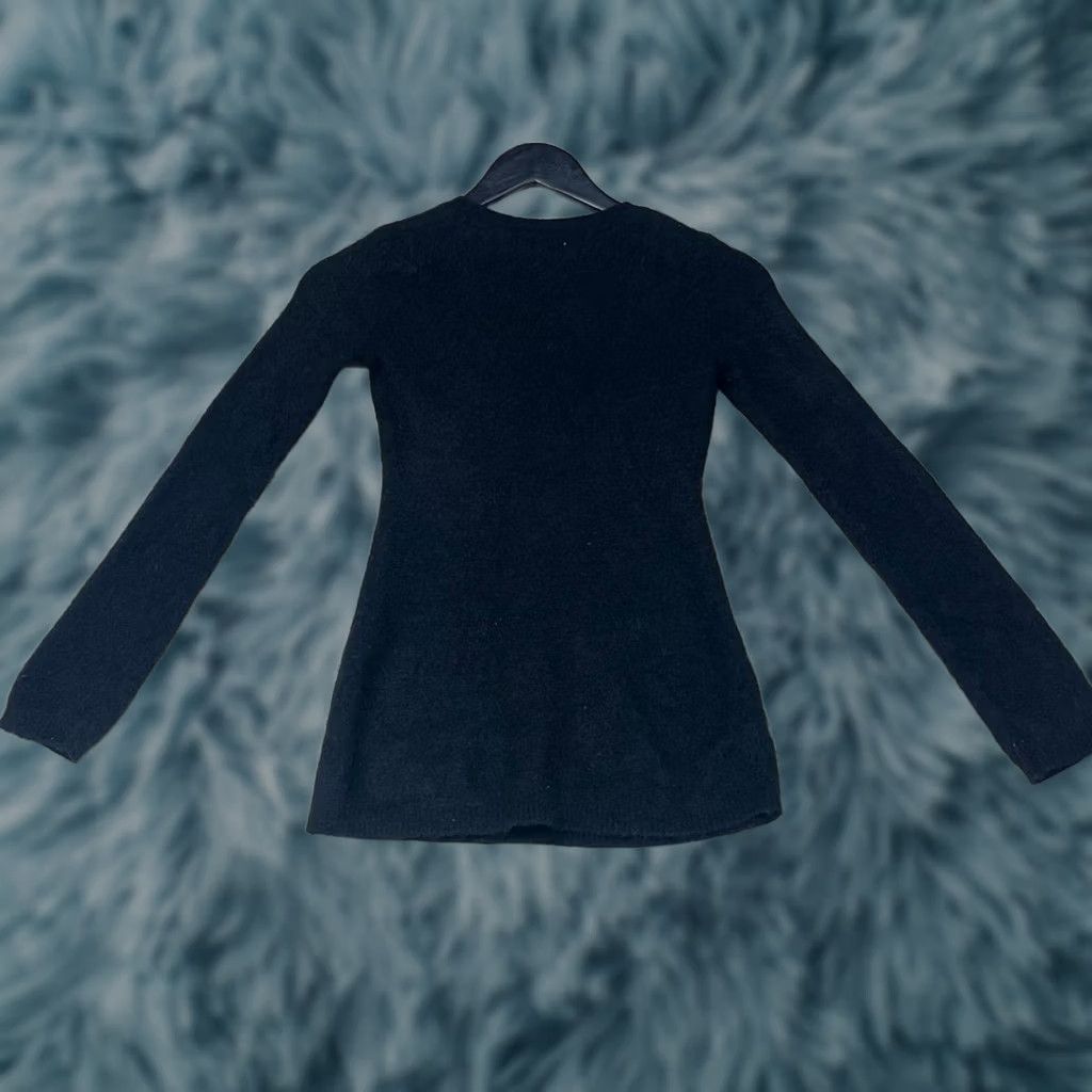 AQUA Aqua Cashmere Womens Sweater Long Sleeve Crew Neck Knit Black Size S Pullover Regular 100% Cashmere Size S / US 4 / IT 40 - 1 Thumbnail