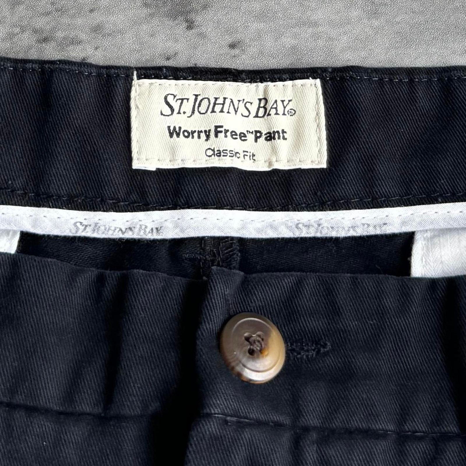 St. Johns Bay × Vintage Baggy Black Essential Casual Chino Dress Pants Size US 36 / EU 52 - 3 Thumbnail