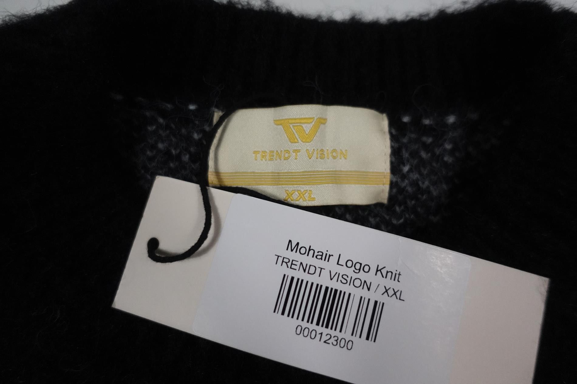 Trendt Vision Trendt Vision Sweater Jumper Mohair Logo Knit Black NWT XXL Size US XXL / EU 58 / 5 - 3 Thumbnail