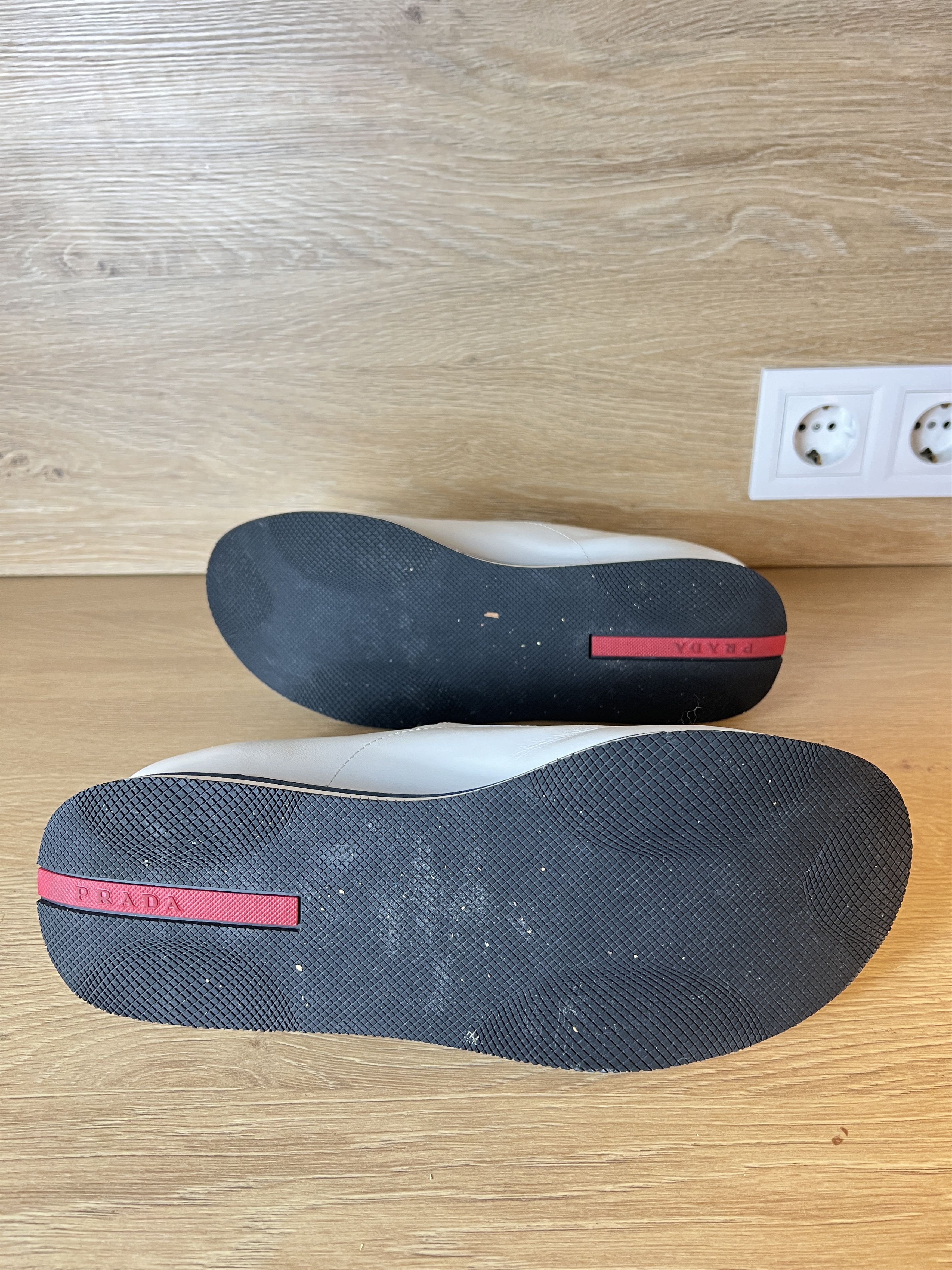 Prada prada leather sport white platform red tab Size US 8.5 / EU 41-42 - 7 Thumbnail